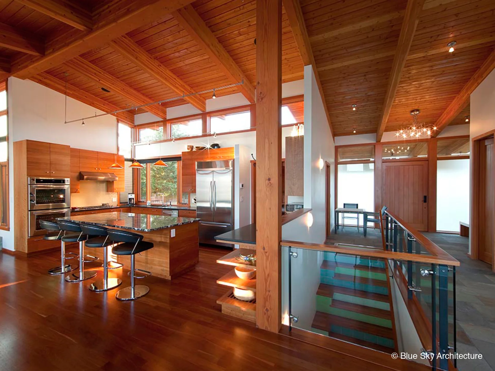 Heavy Timber Modern Kitchen Design