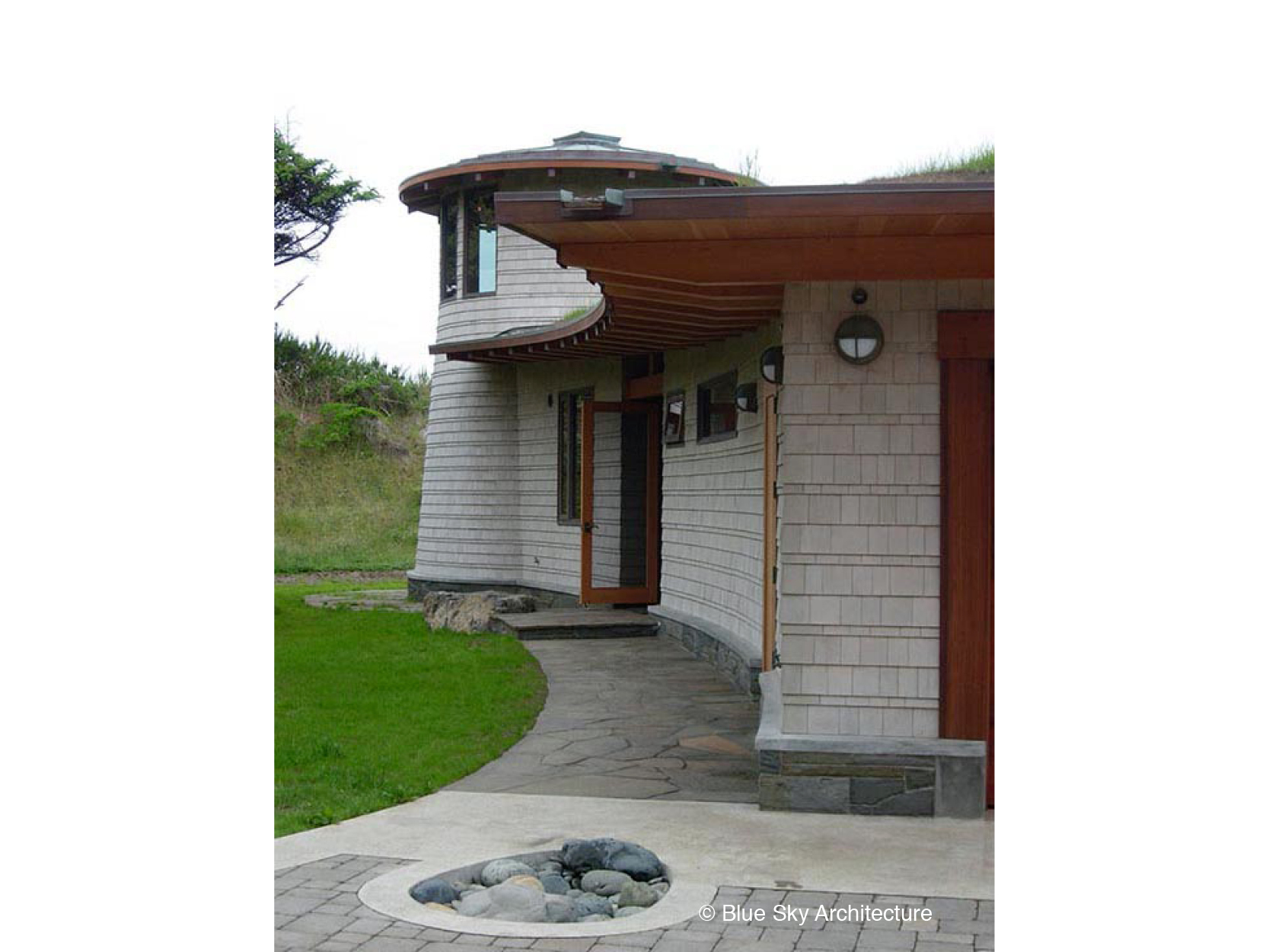 Exterior of Custom Residence with Natural Materials