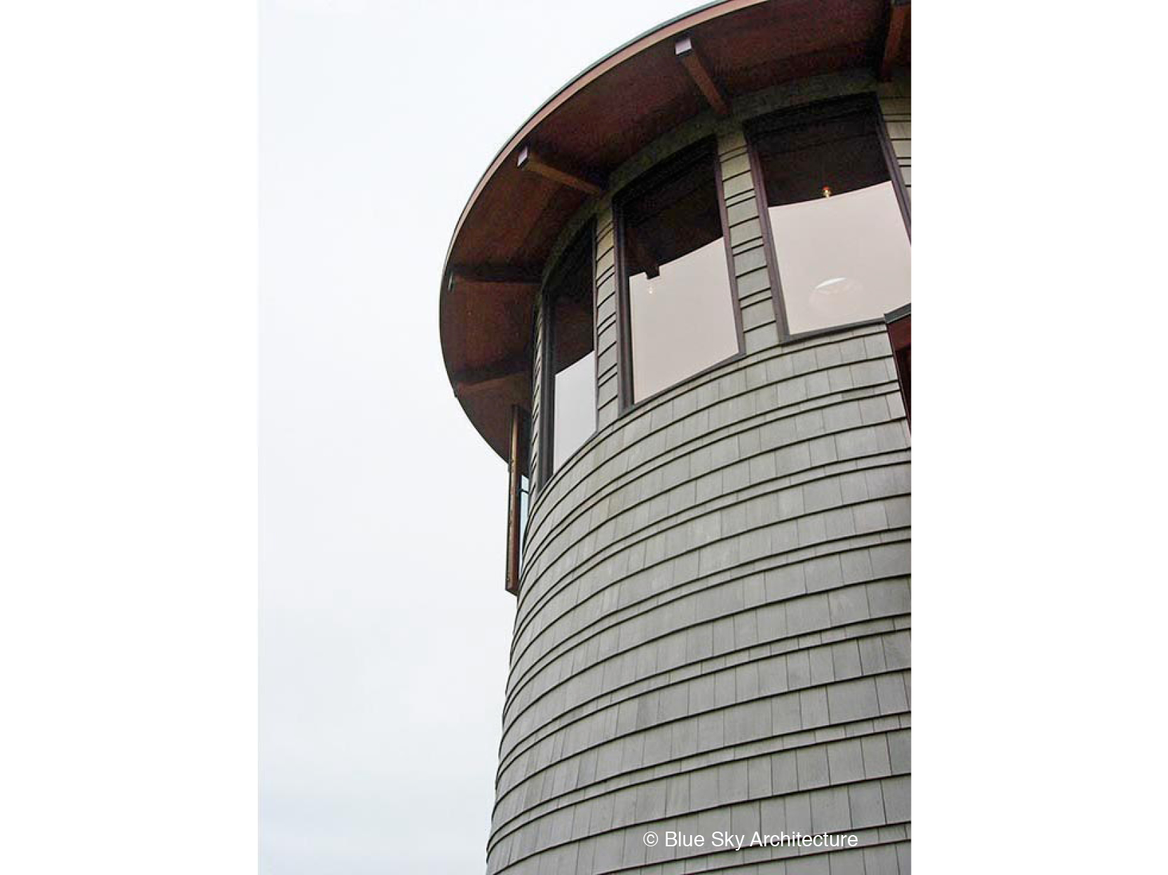 Lighthouse with shingle cladding