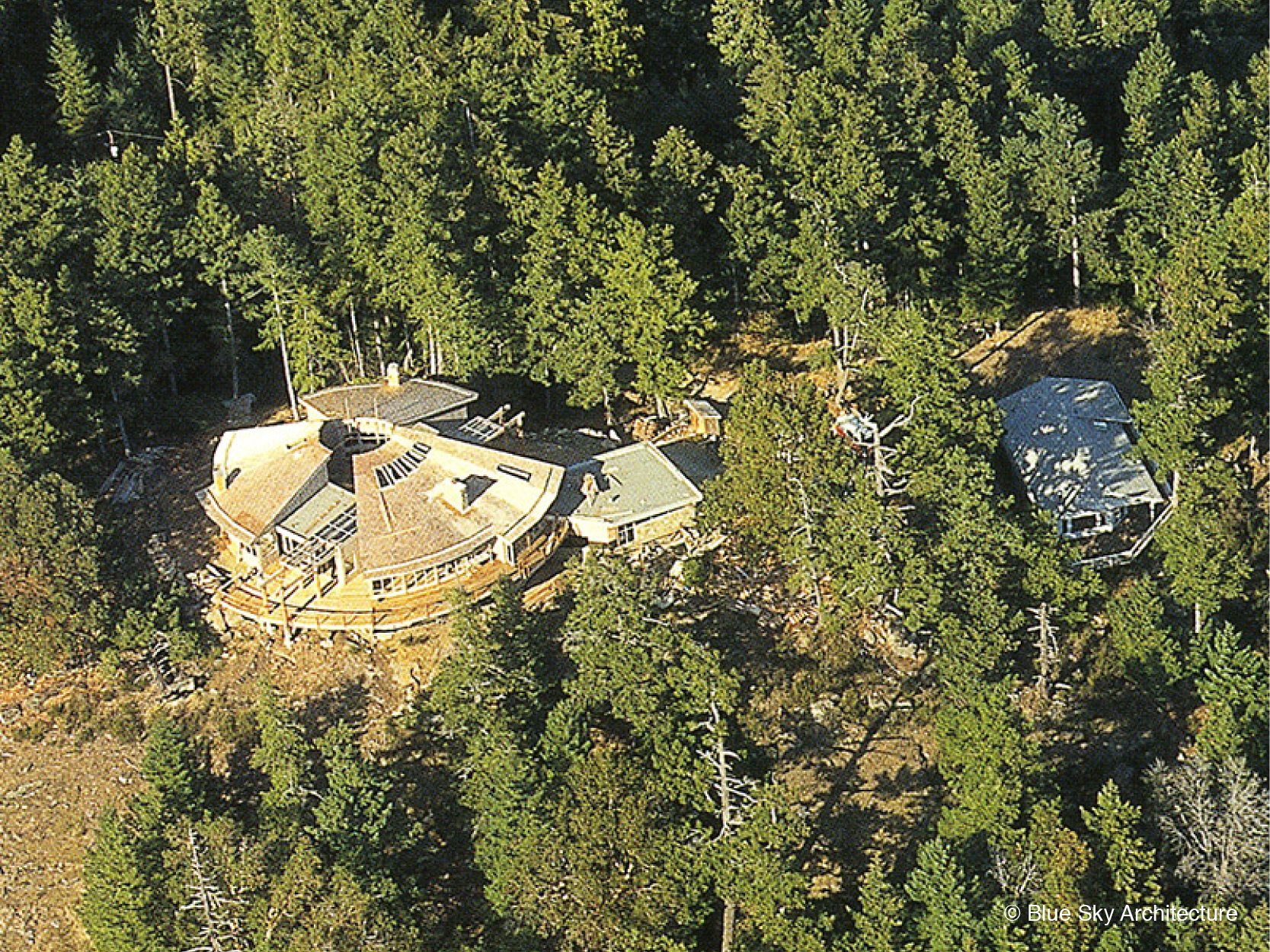 Radial Floor Plan of Custom Designed Residence