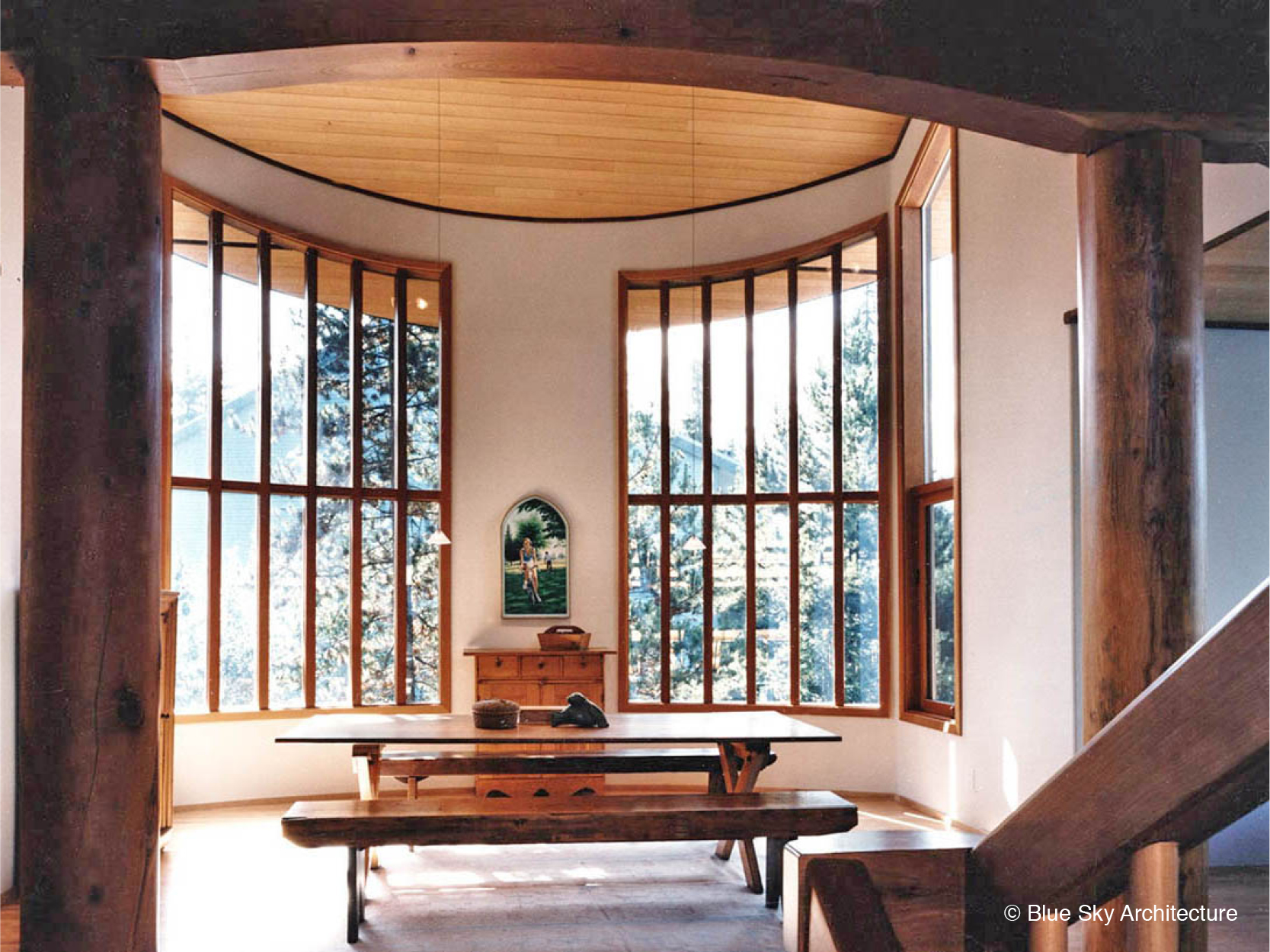 Dining Room with Large Windows and Natural Light
