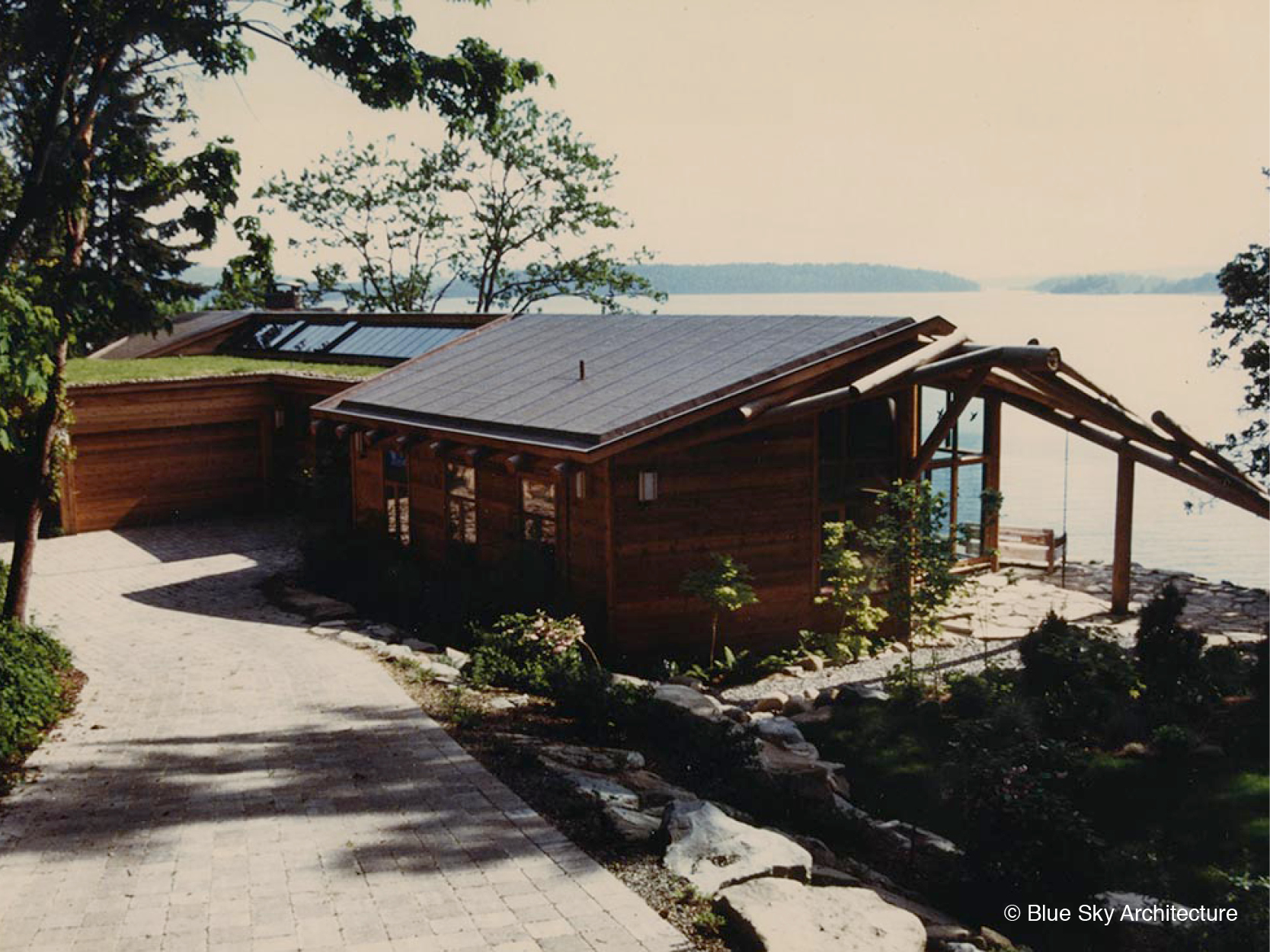 Entry with Post and Beam Canopy