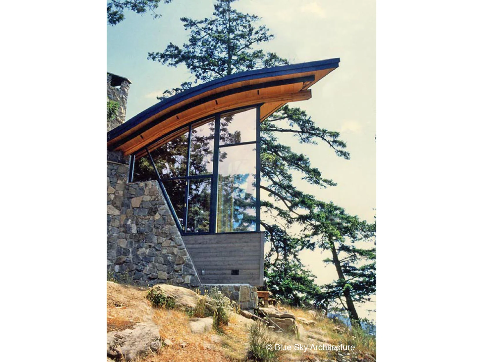 Heavy Timber Architecture with Organic Roofline