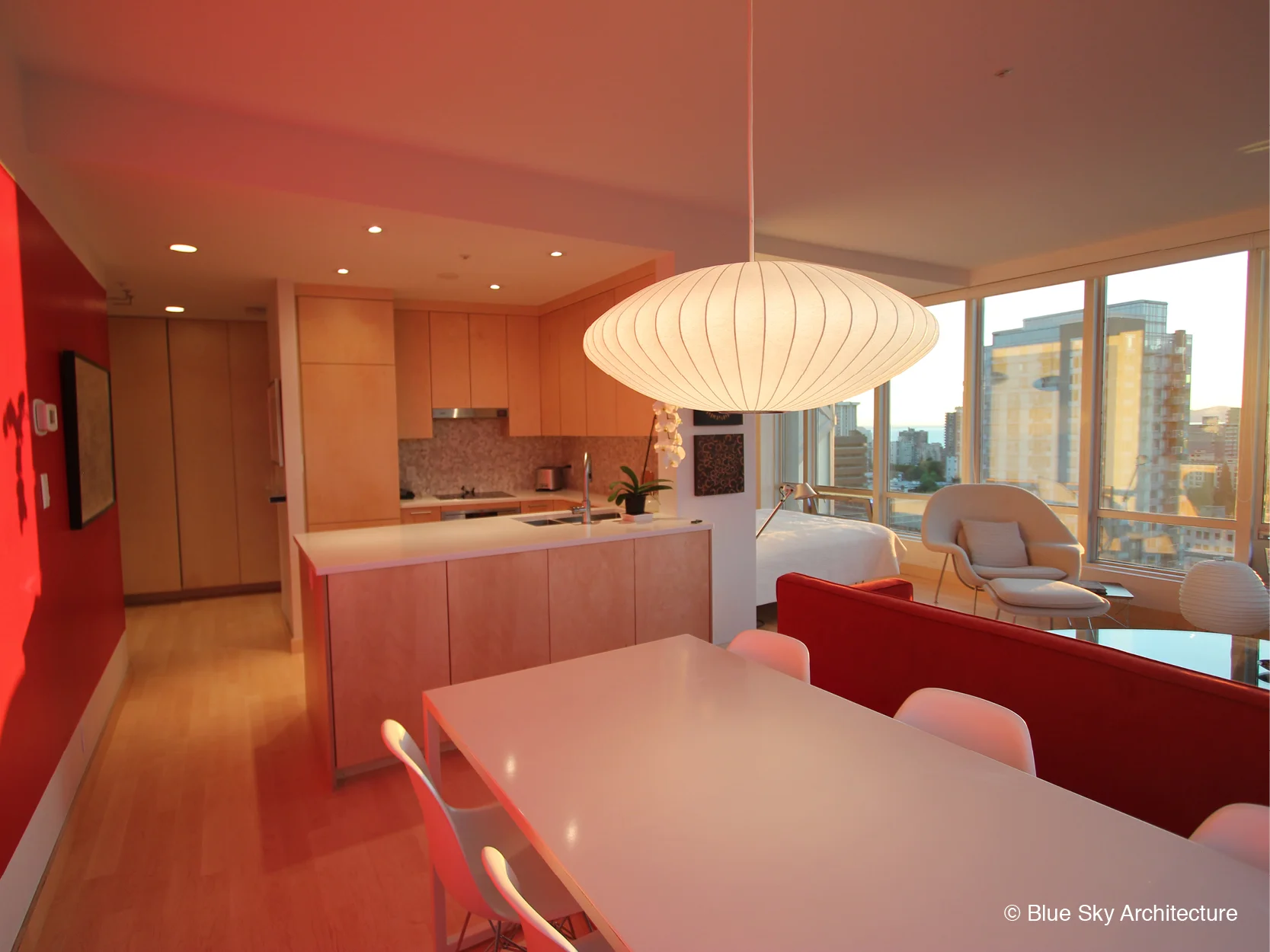 Birch plywood kitchen in Vancouver condo renovation