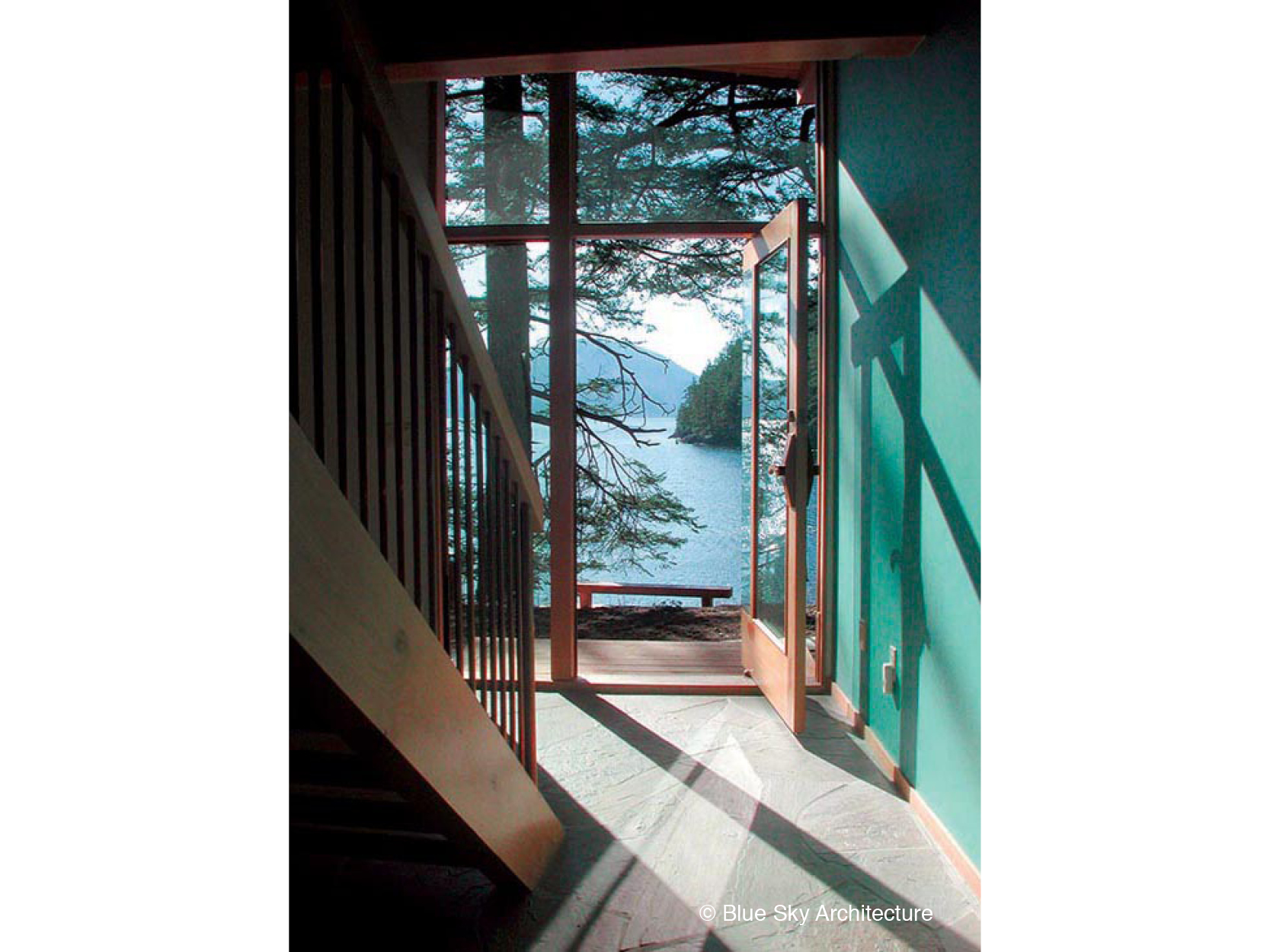 Ocean views from the front entrance of Deer Path House