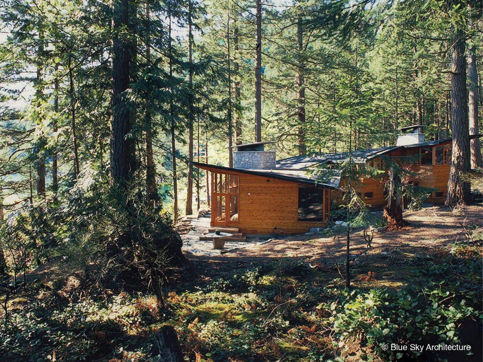 Undulating roof on West Coast Modern residential design