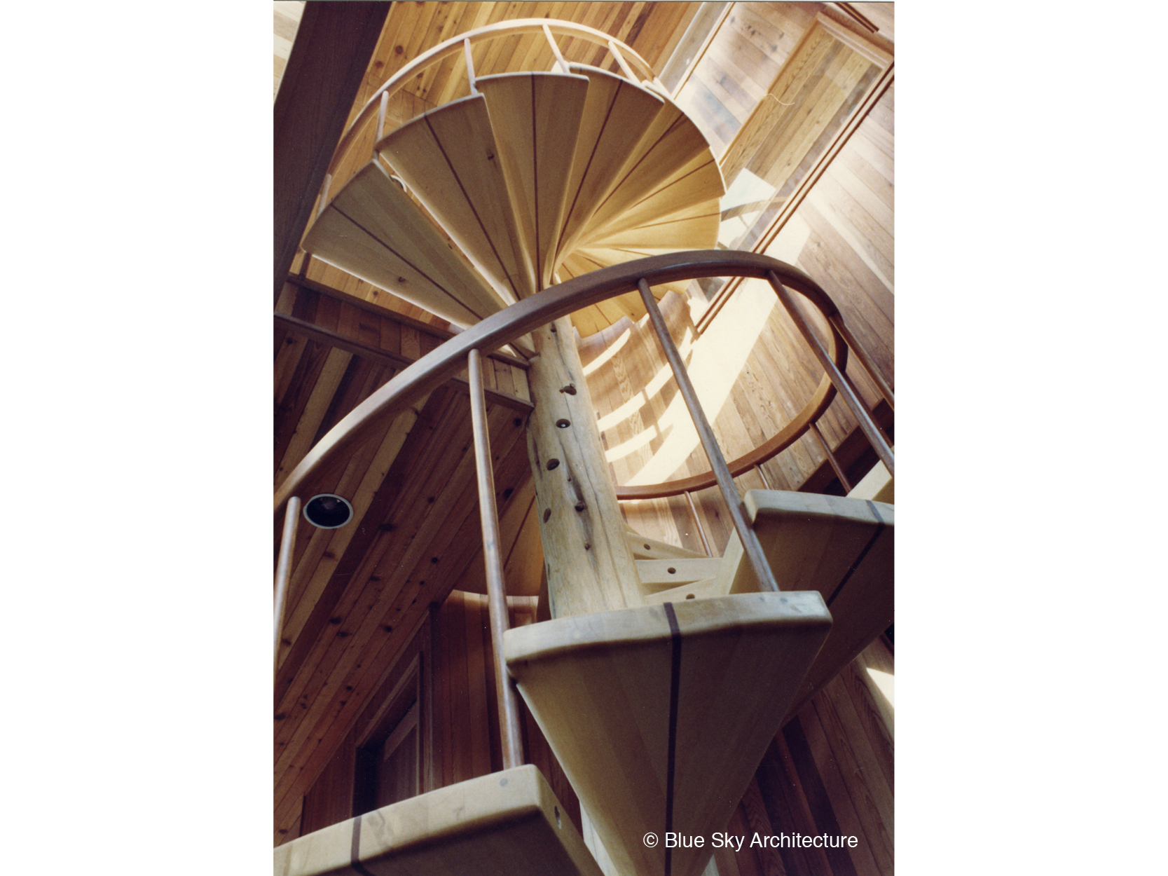 Custom Wood Spiral Staircase