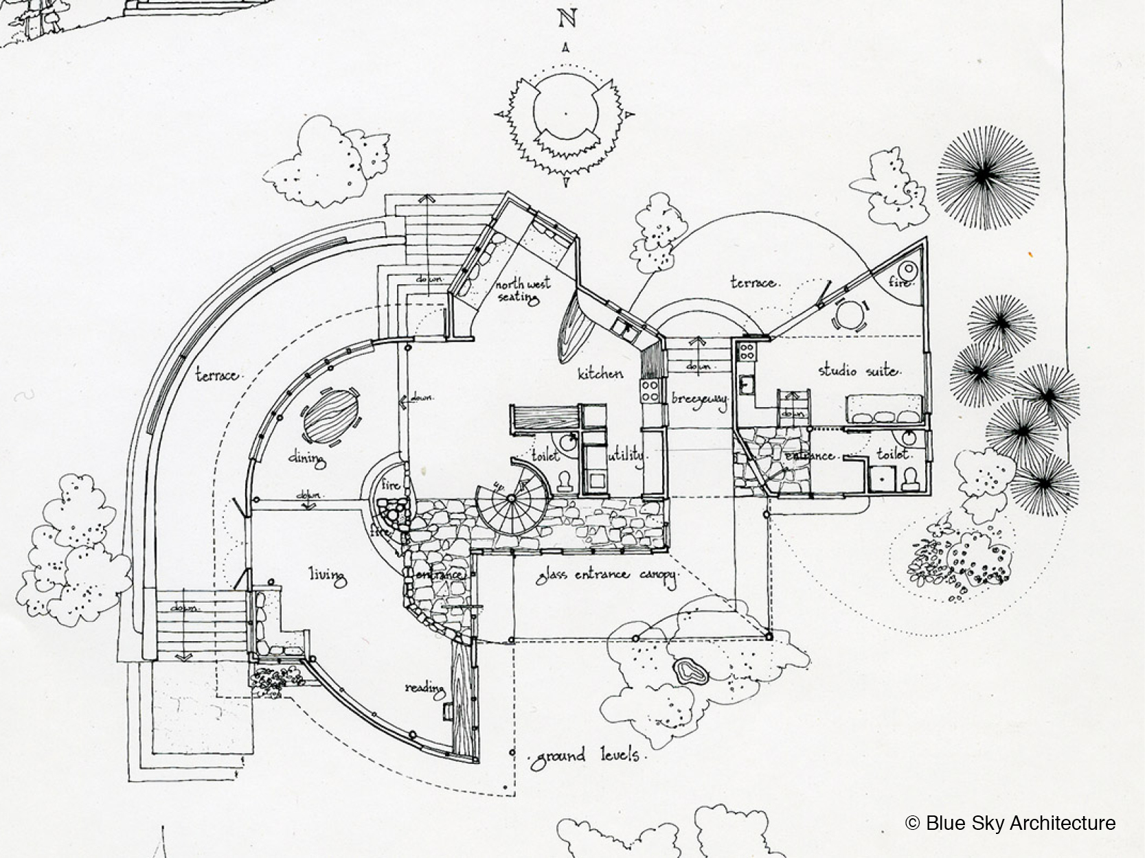 Bench Spiral House Floor Plan