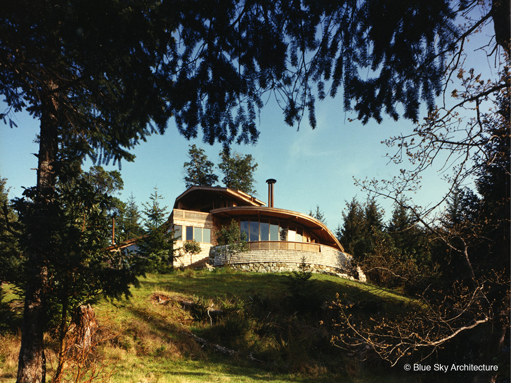 Custom House with Radial Terrace Design