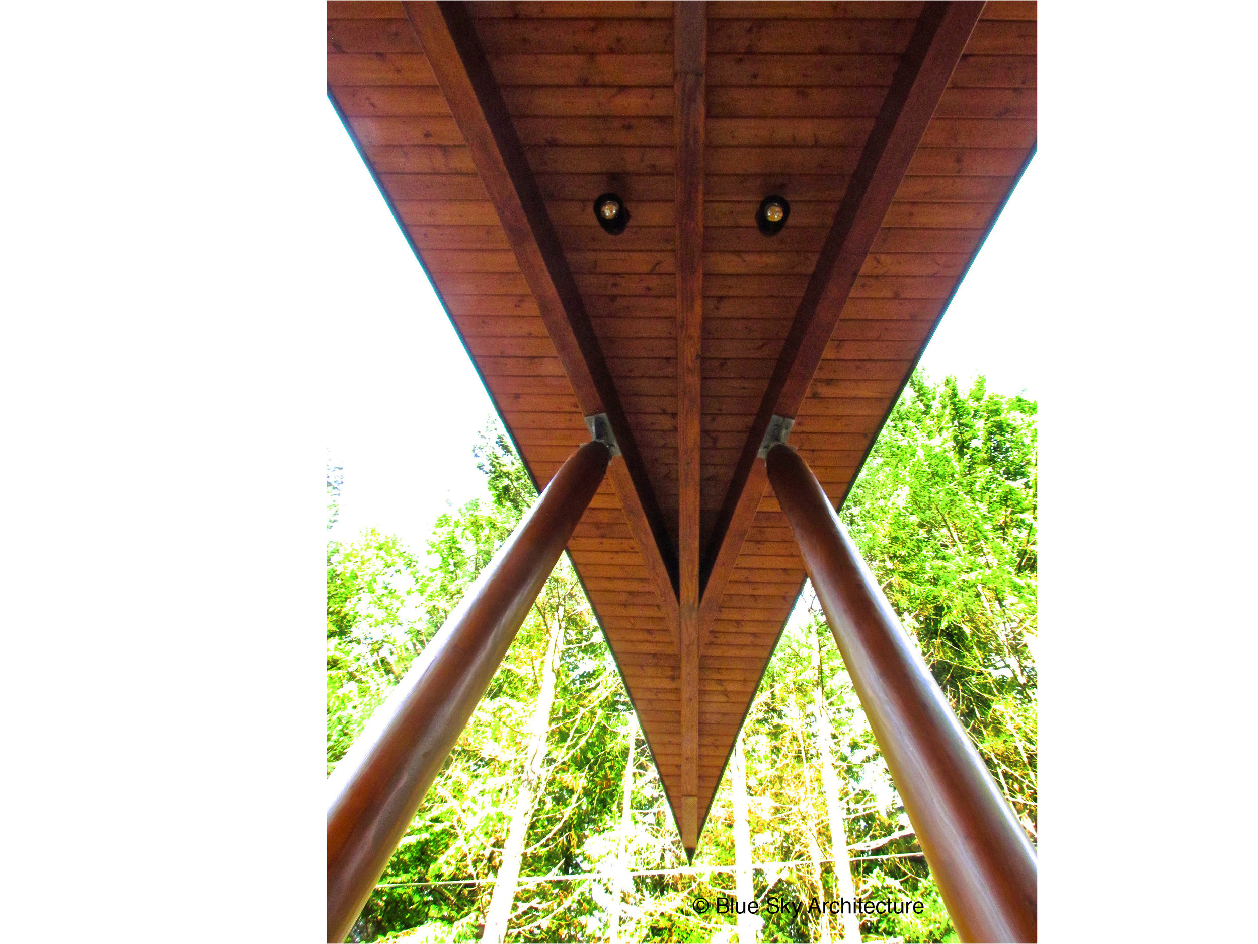 Triangular Point Roof Sloped Columns