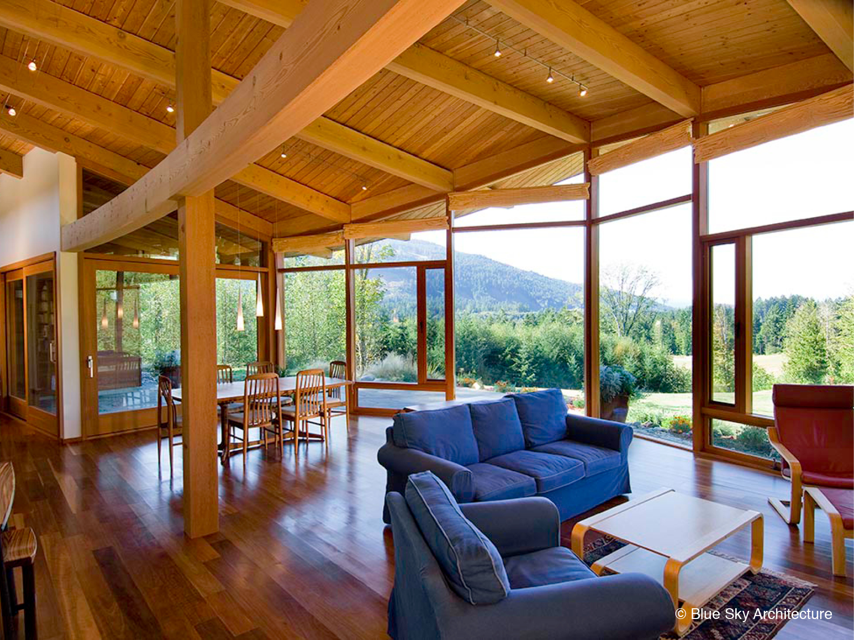 Livingroom with view big windows