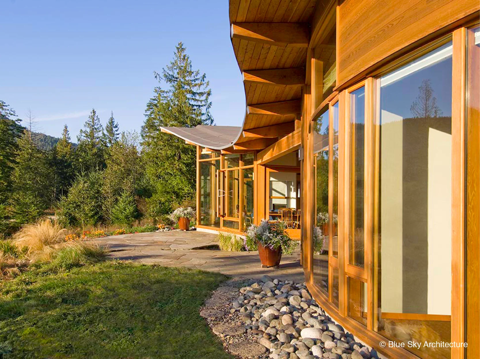 Window wall front wood structure organic