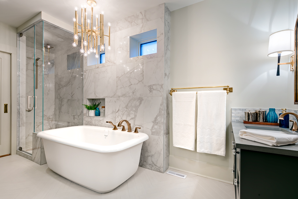 Glamorous Master Bath Remodel | Marlo Creative Interiors | Calgary Interior Designer