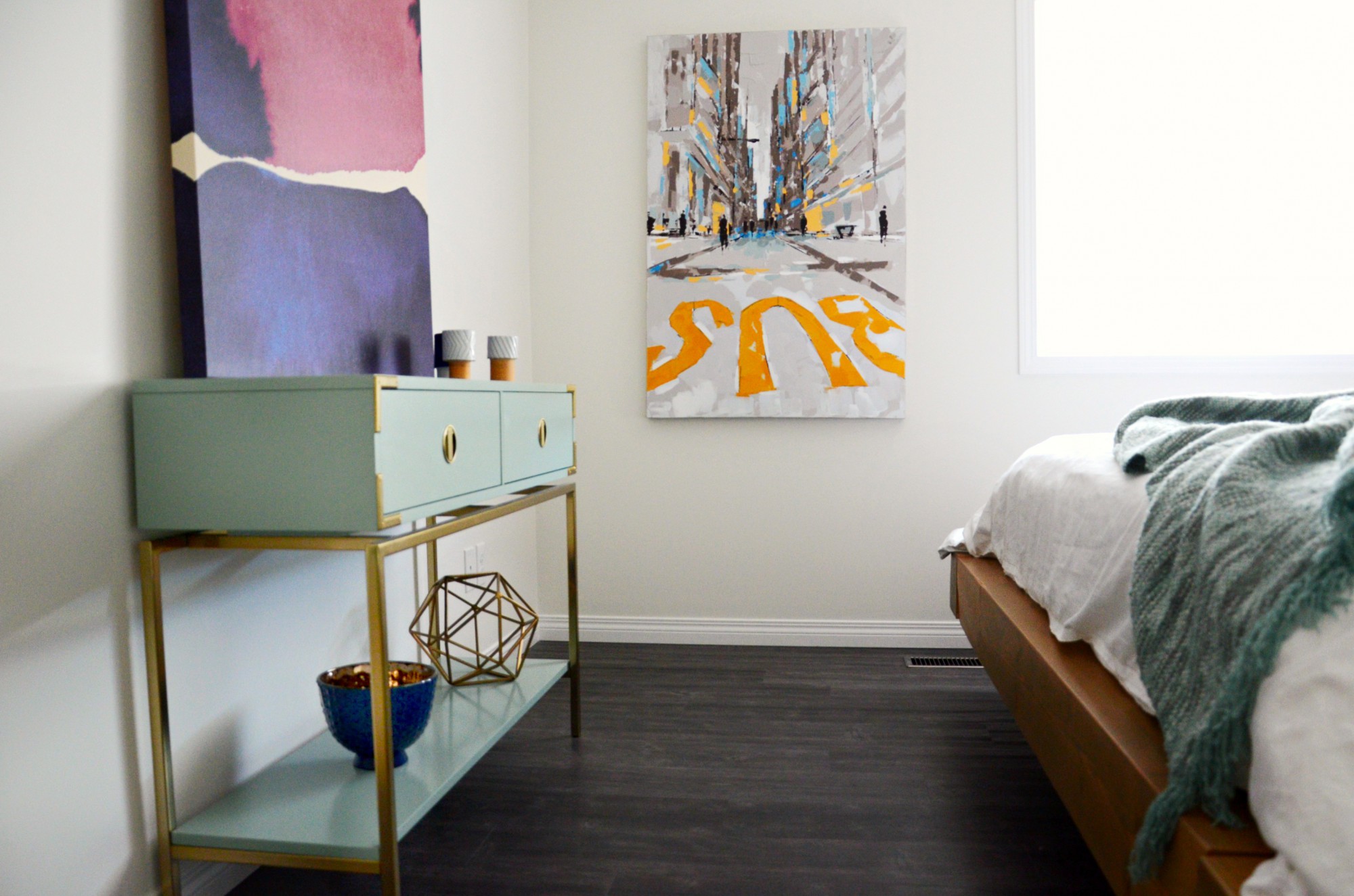 Colourful Master Bedroom and Ensuite | Marlo Creative interiors | Calgary Interior Designer
