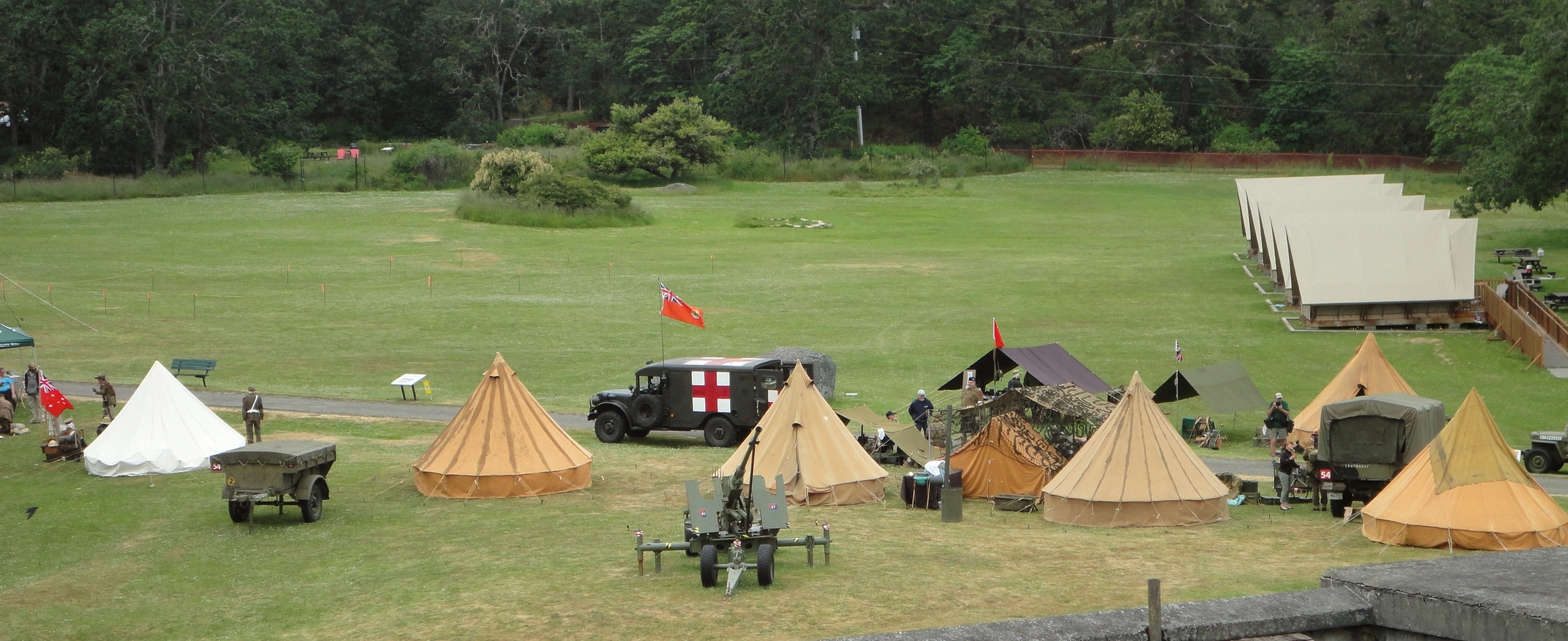 A view of the encampment during our annual May event.