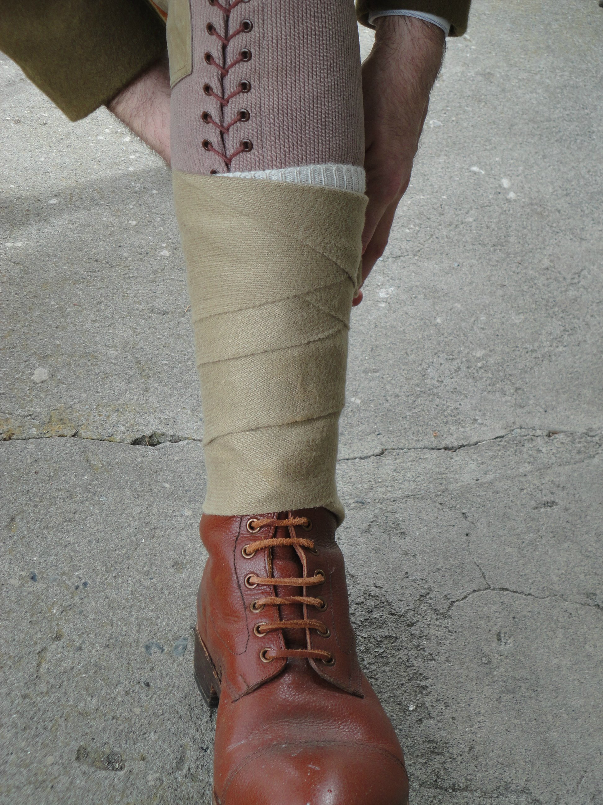 Two "herringbone" wraps done, one more to go...