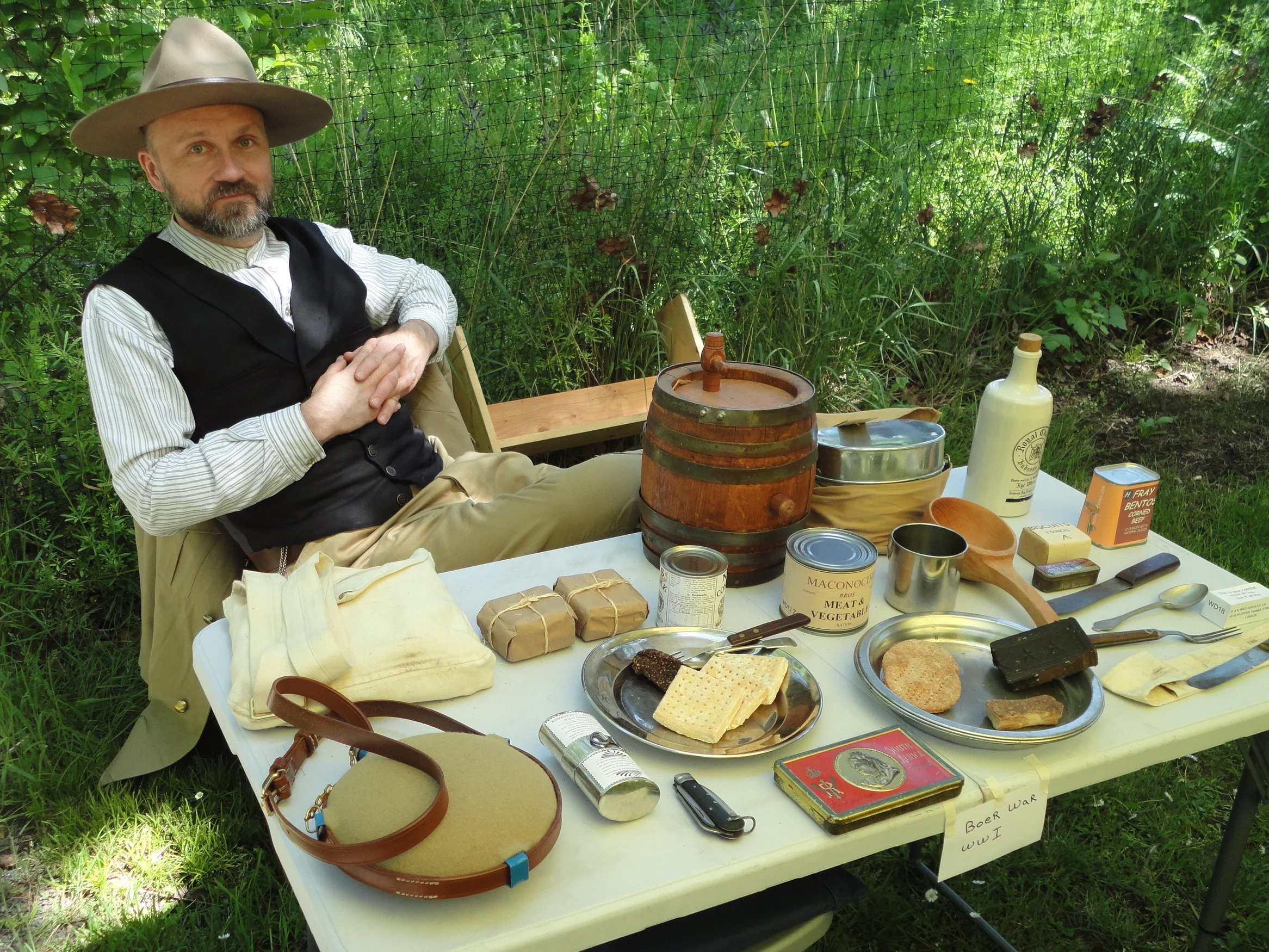 A display of Boer War field rations.