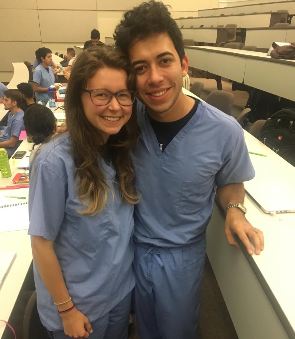 Med student for a day! Jon let me borrow his scrubs.