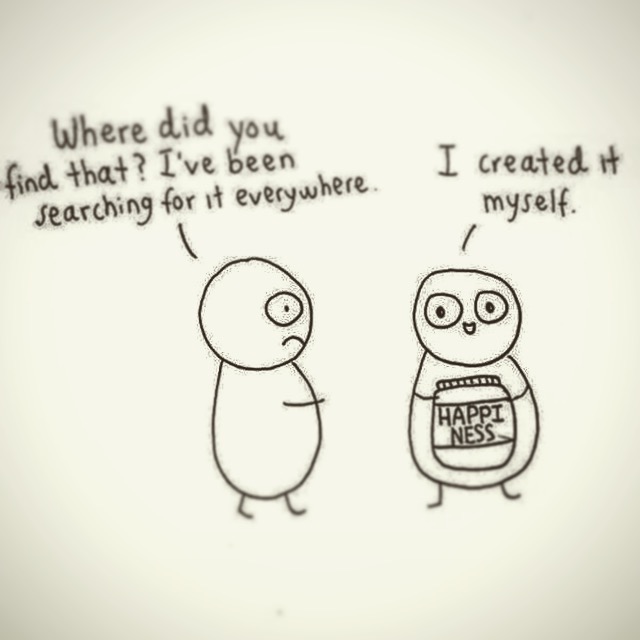 Happiness is created by you, but no one said you couldn't inspire happiness in others.