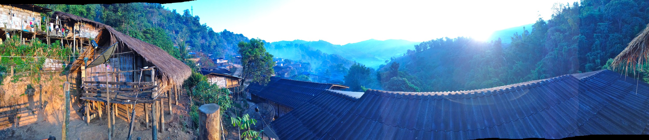 A small village in Thailand. Only 300 Lahu worked together efficiently and with love. Where the entire village build each others homes and for luck done in one day's time. I was a witness to people coming together for one another in this holy ritual. Perhaps nothing but a tradition for them it became a profound and beautiful experience for me.
