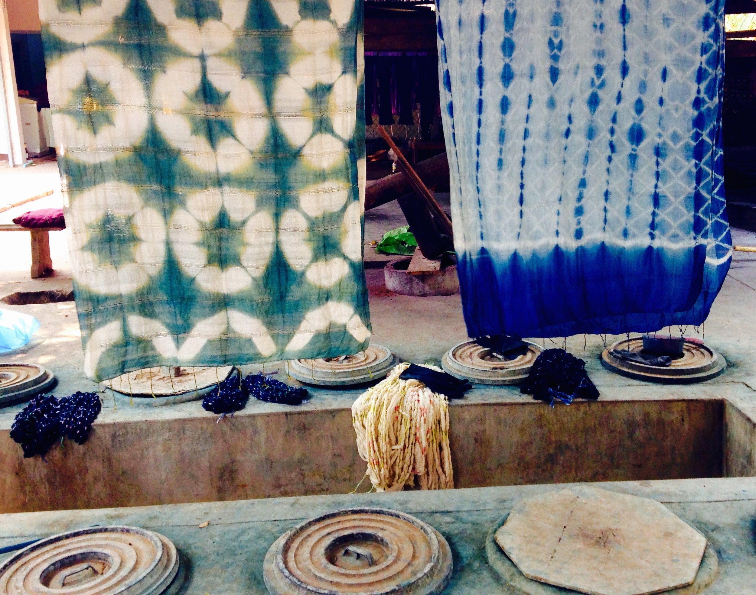 Apprenticeship in Laos, studying Indigo in a woman's collective.