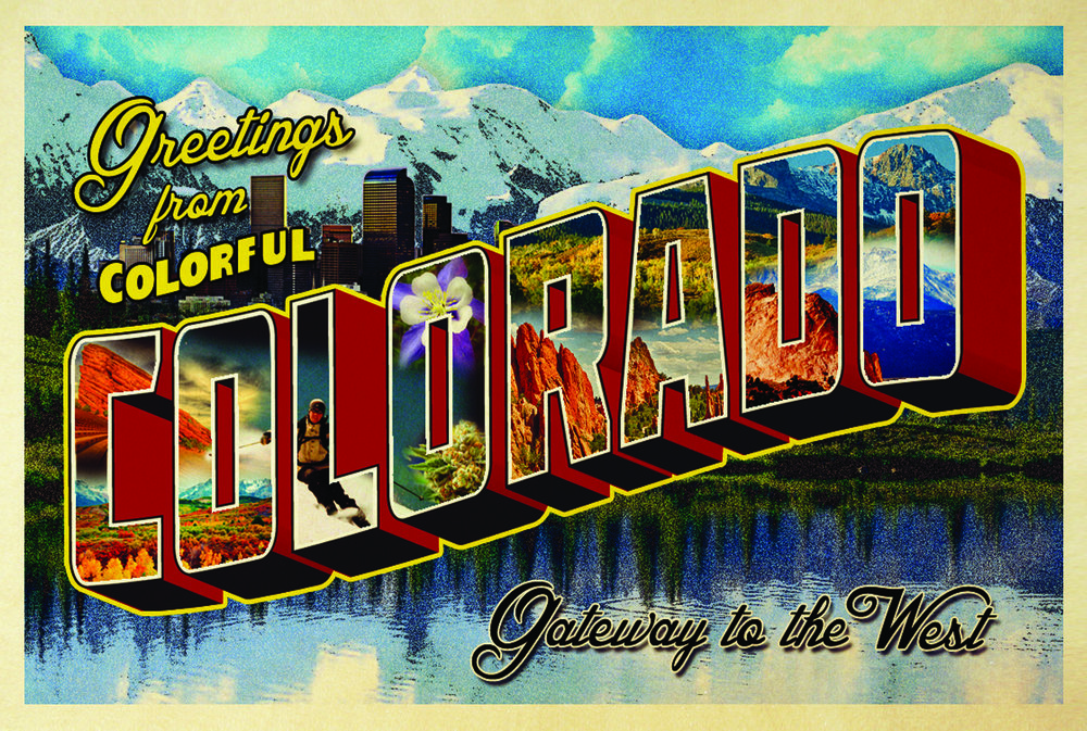 Vintage Colorado Postcard — found image design foundimagedesign