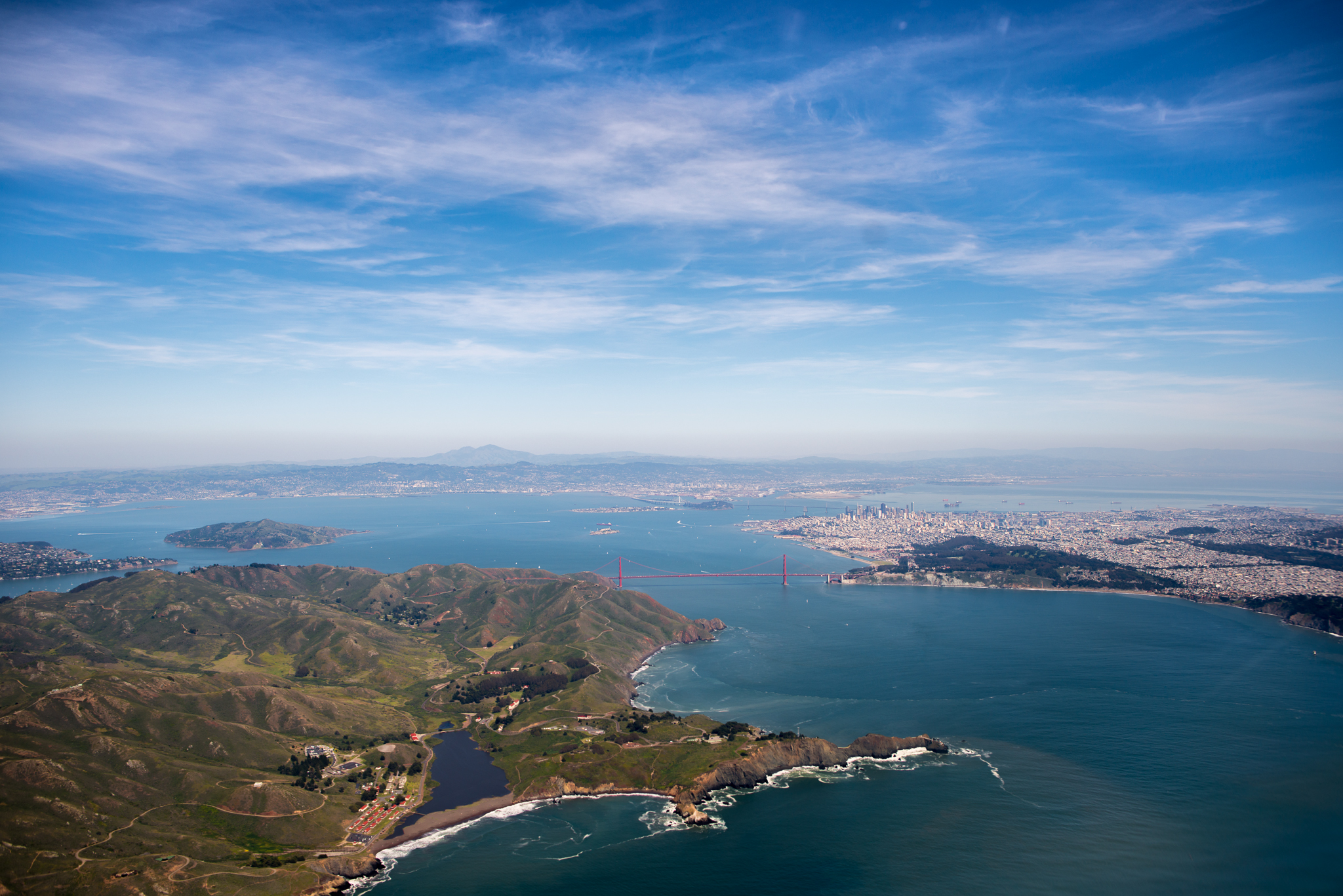 San Francisco Bay Area with the Golden Gate Bridge