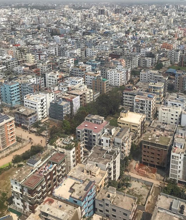 Dhaka is by far the most densely populated city on earth according to the World Economic Forum. Mumbai, India is a distant second on the list. .
.
.#dhaka #bangladesh #citylife #populationdensity #aerialphotography #windowseat #traveltheworld #wander