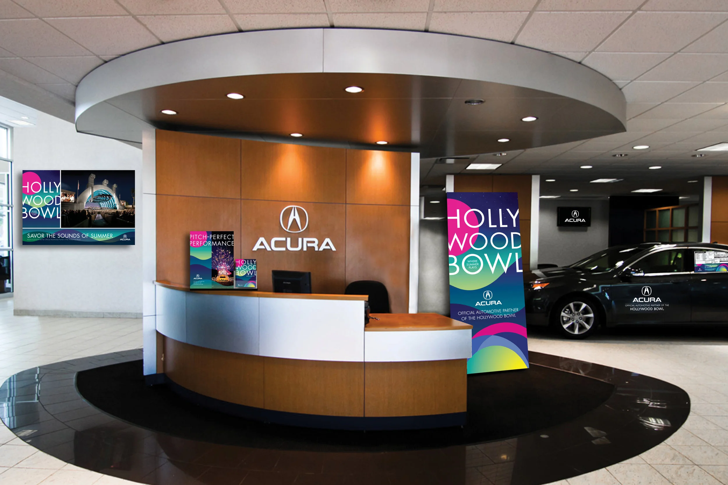  Dealership layout, shows suggested placement of POP Materials. 