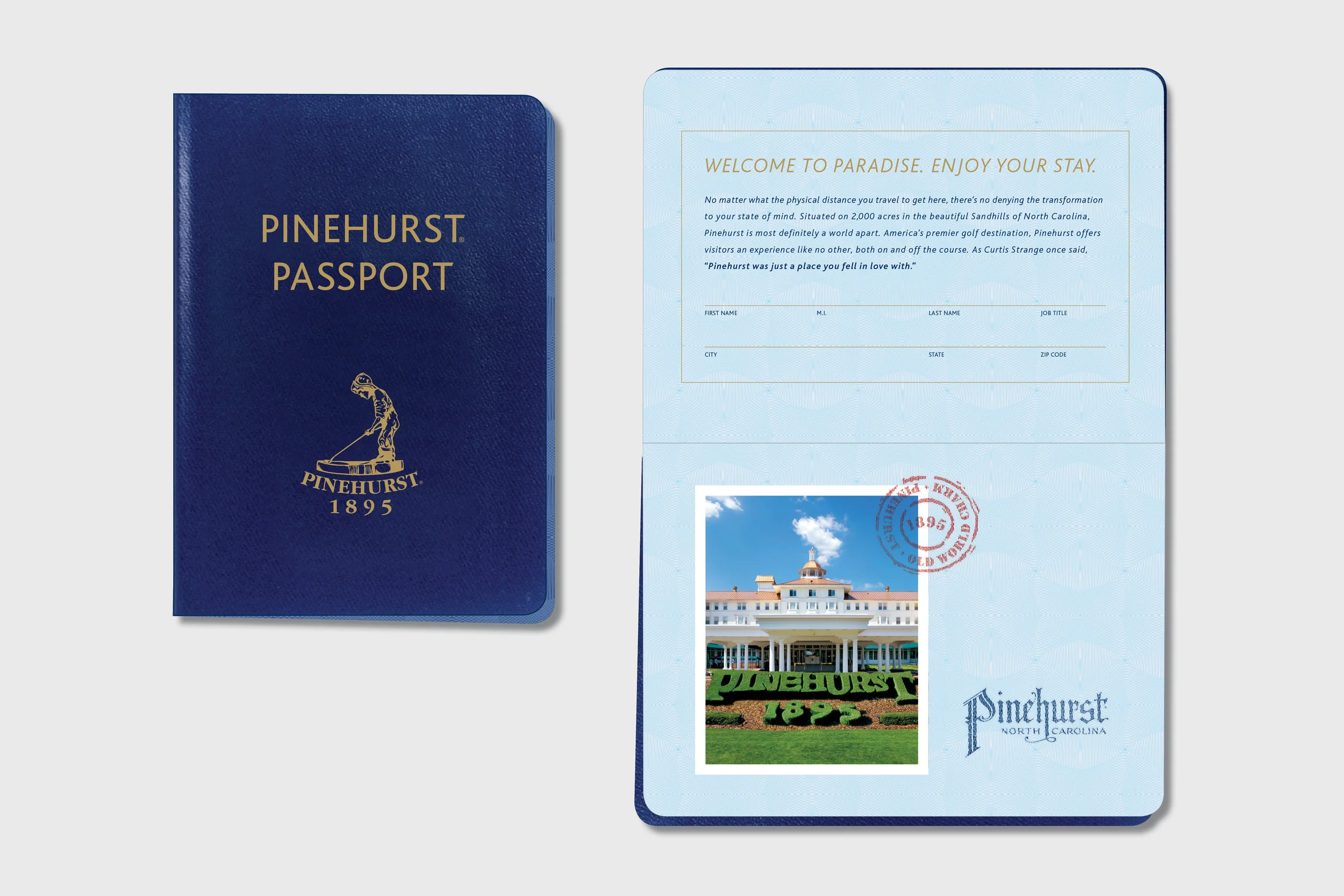 Passport Cover and first inside reveal/spread