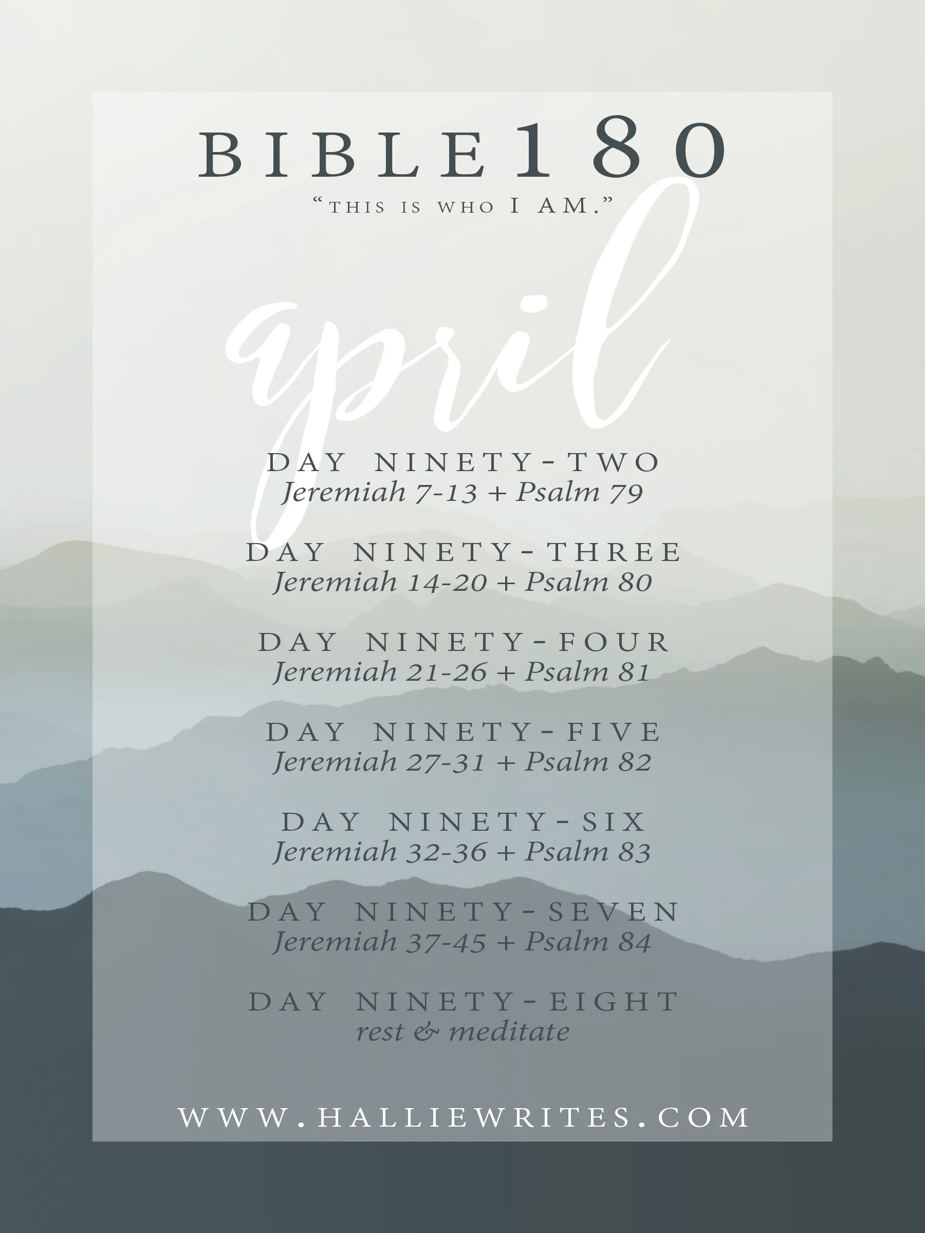 The Bible180 challenge, week 14