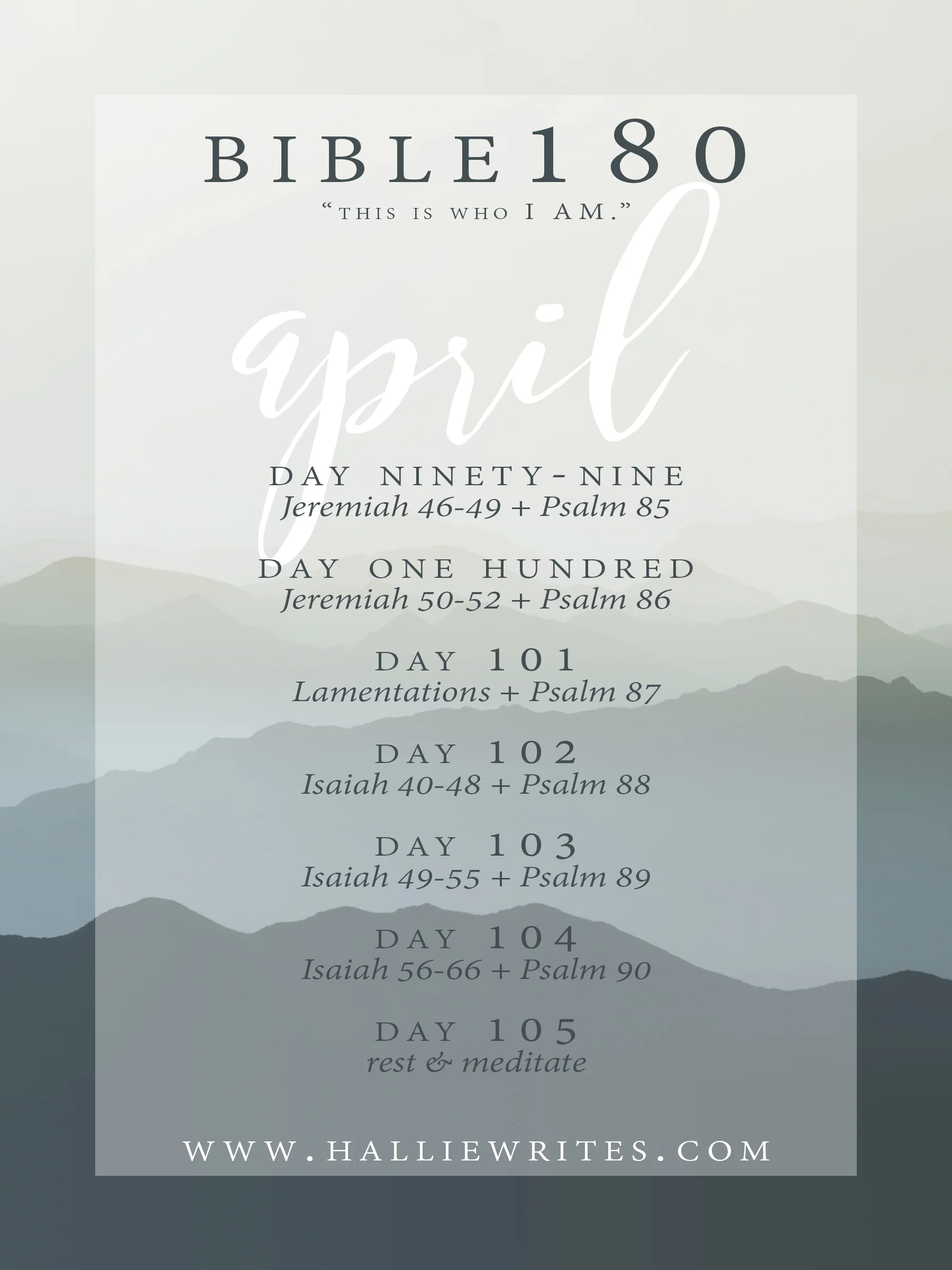 The Bible180 challenge, week 15