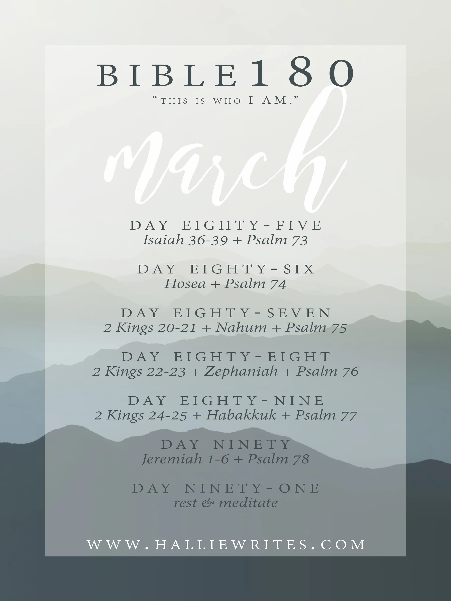 The Bible180 challenge, week 13