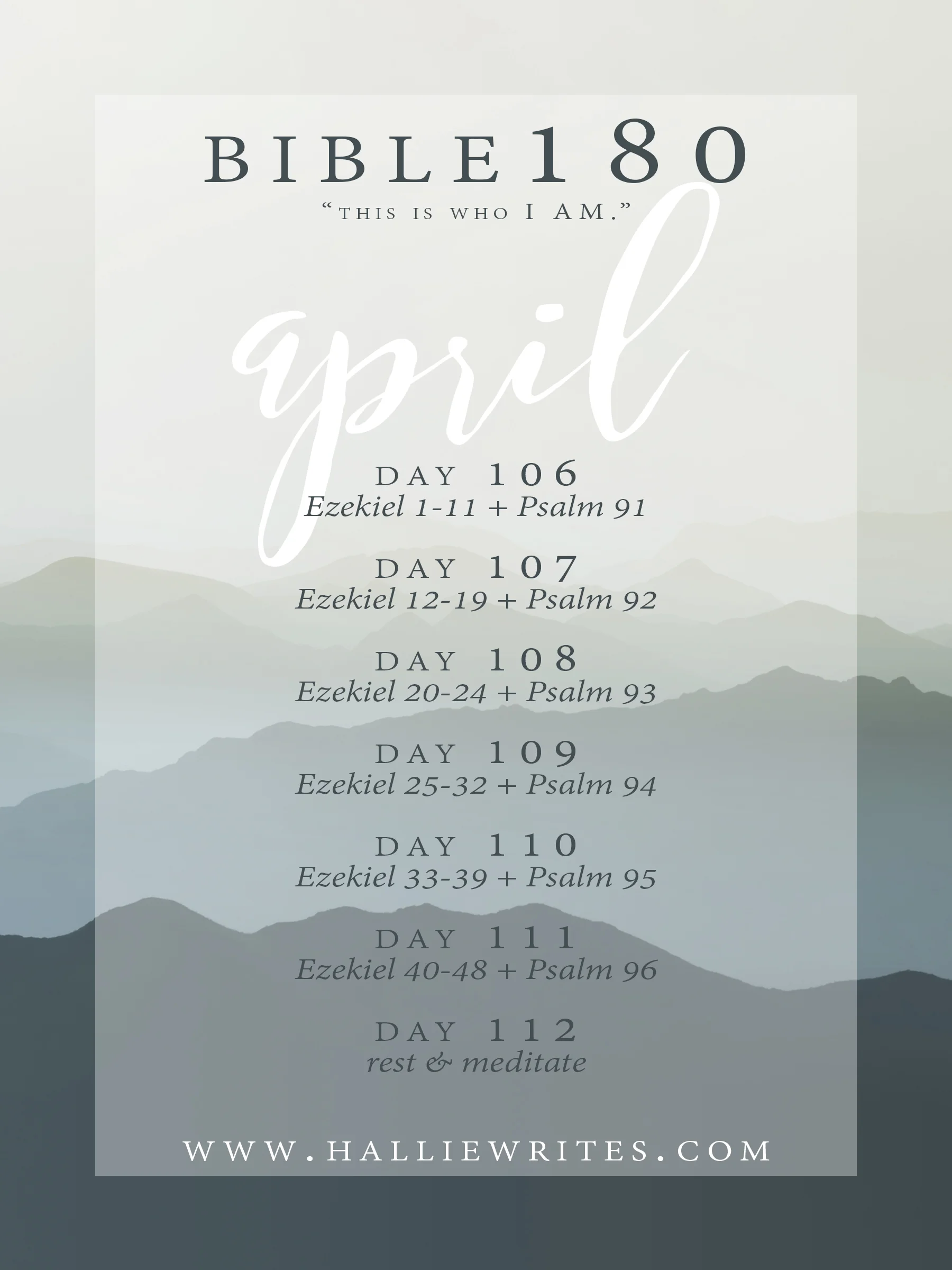 The Bible180 challenge, week 16