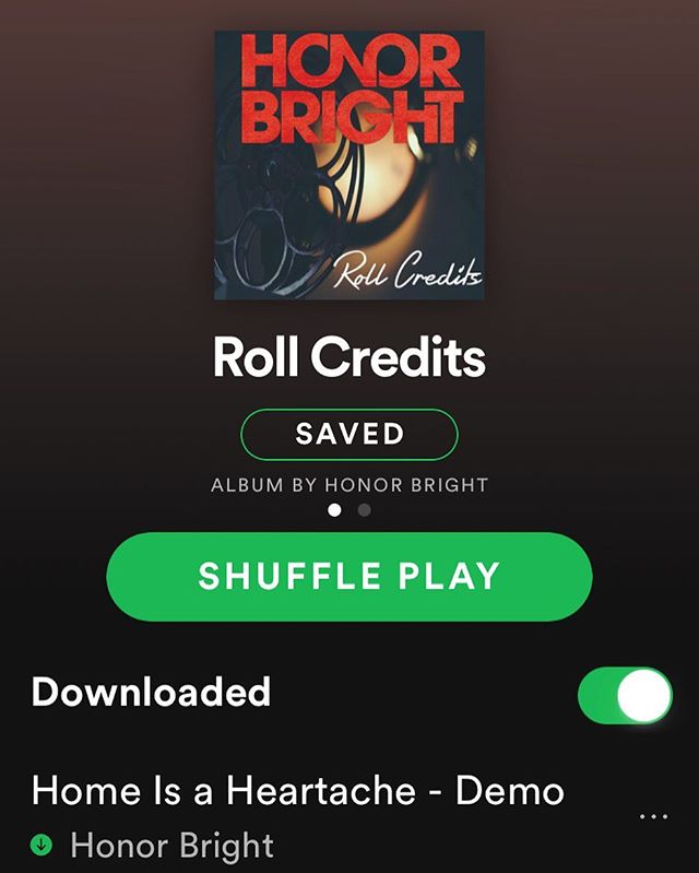 &ldquo;Roll Credits&rdquo; is up on @spotify now so if you add any of the tracks to your playlists, let us know!