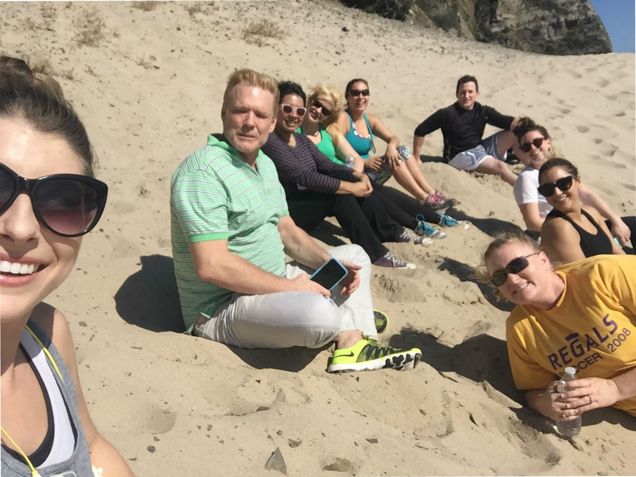 At Marketing Maven, having fun at work is built into the company culture. CEO Lindsey Carnett (bottom right) and her team keep things real by taking time together to celebrate their wins.