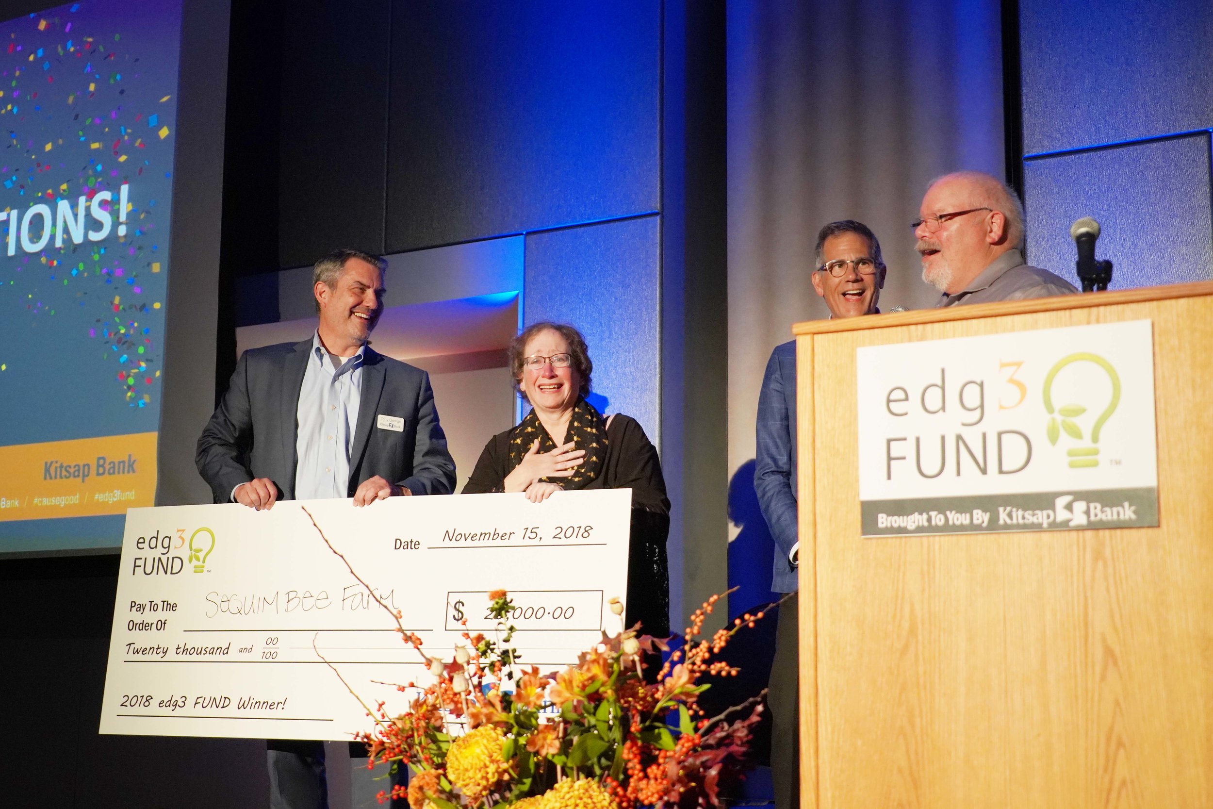 The Kitsap Bank edg3 FUND is the region’s only small business competition to date that supports triple bottom line startups and small businesses—founders who demonstrate a proven commitment to people, profit and planet.