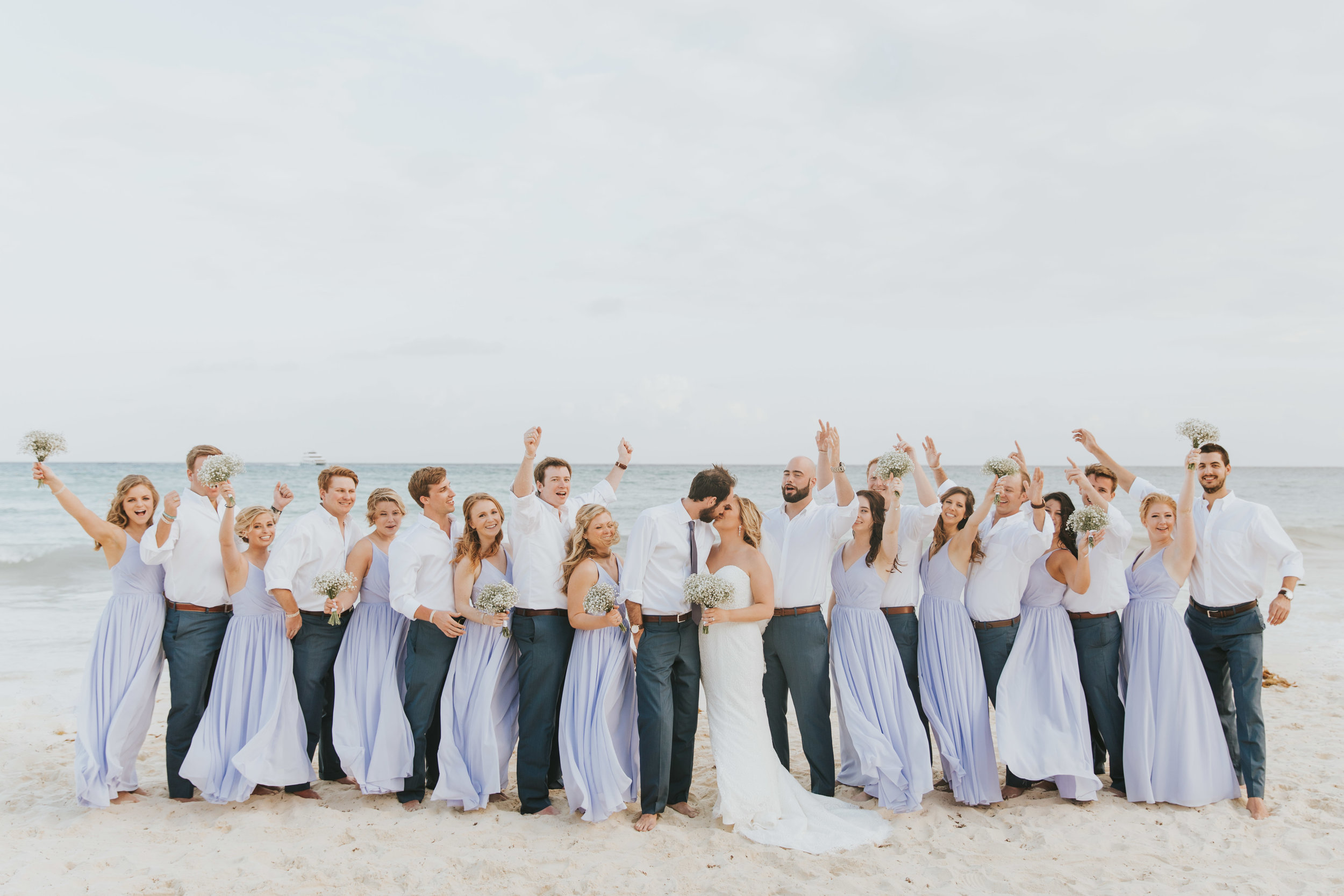 Beachey Bridesmaids Dresses in Mexico