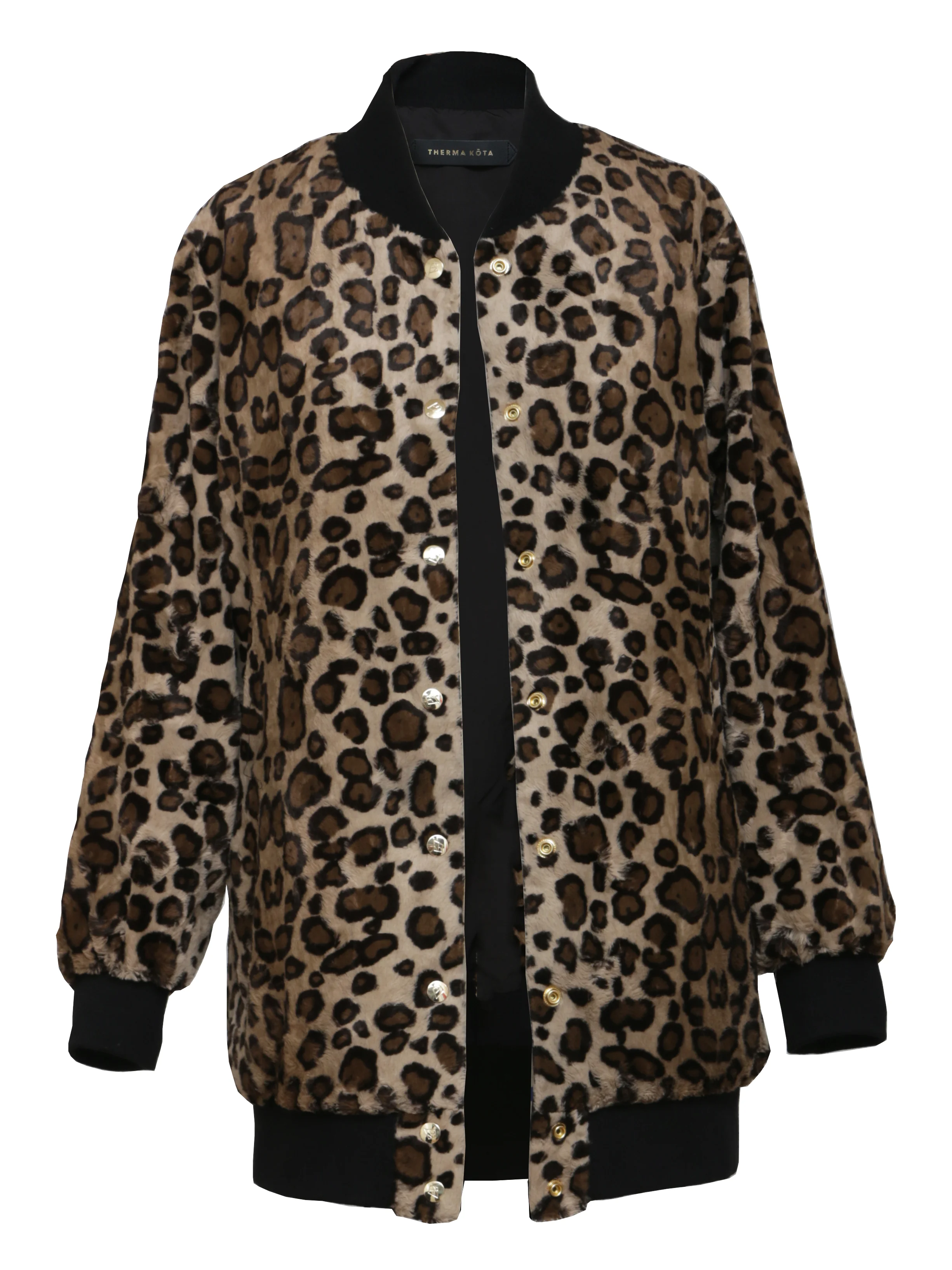 HELGA Reversible Long Bomber in Snow Leopard by Therma Kota