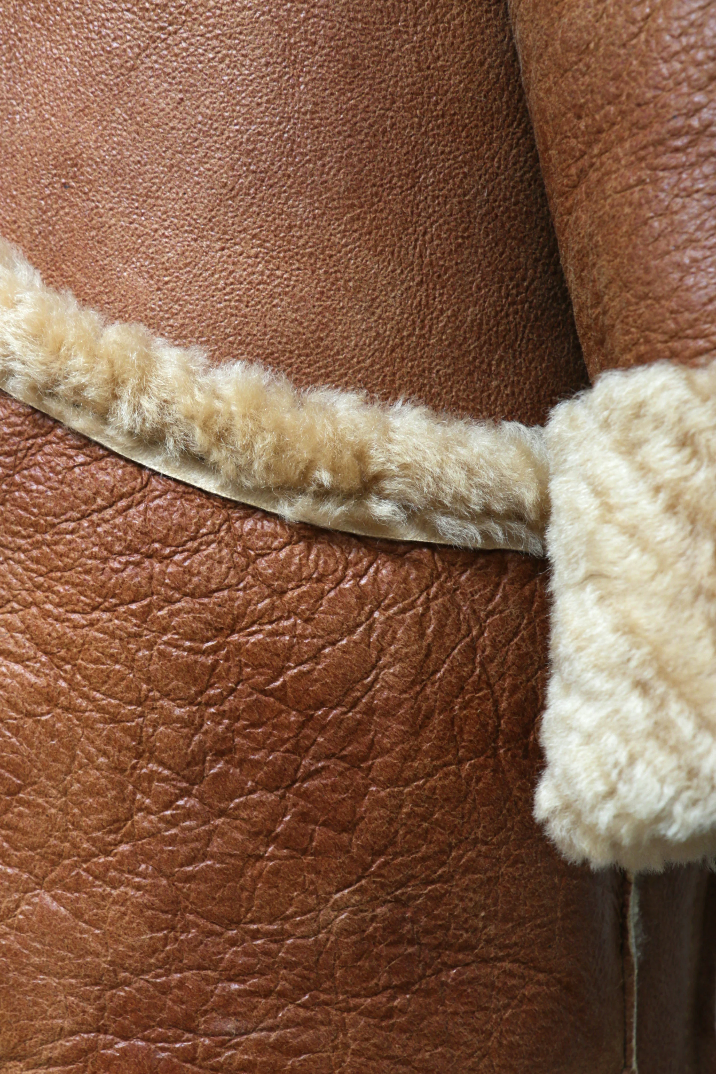 SILJA Hooded Shearling Jacket in Gingersnap from Therma Kota