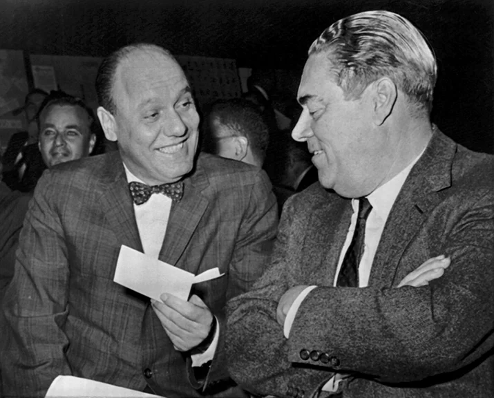 Bavasi with Yankees GM Roy Hamey at major league meeting