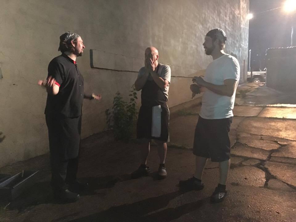 Hear no evil, speak no evil, see no evil. haha! Chef Zack (Nuevo) Chef Aaron (Crave) Chef Matt (Square Scullery) 