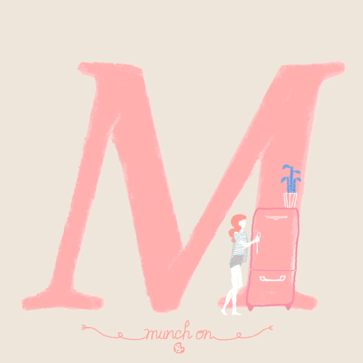 one of my favorites of @36daysoftype. M is for midnight munchies! 