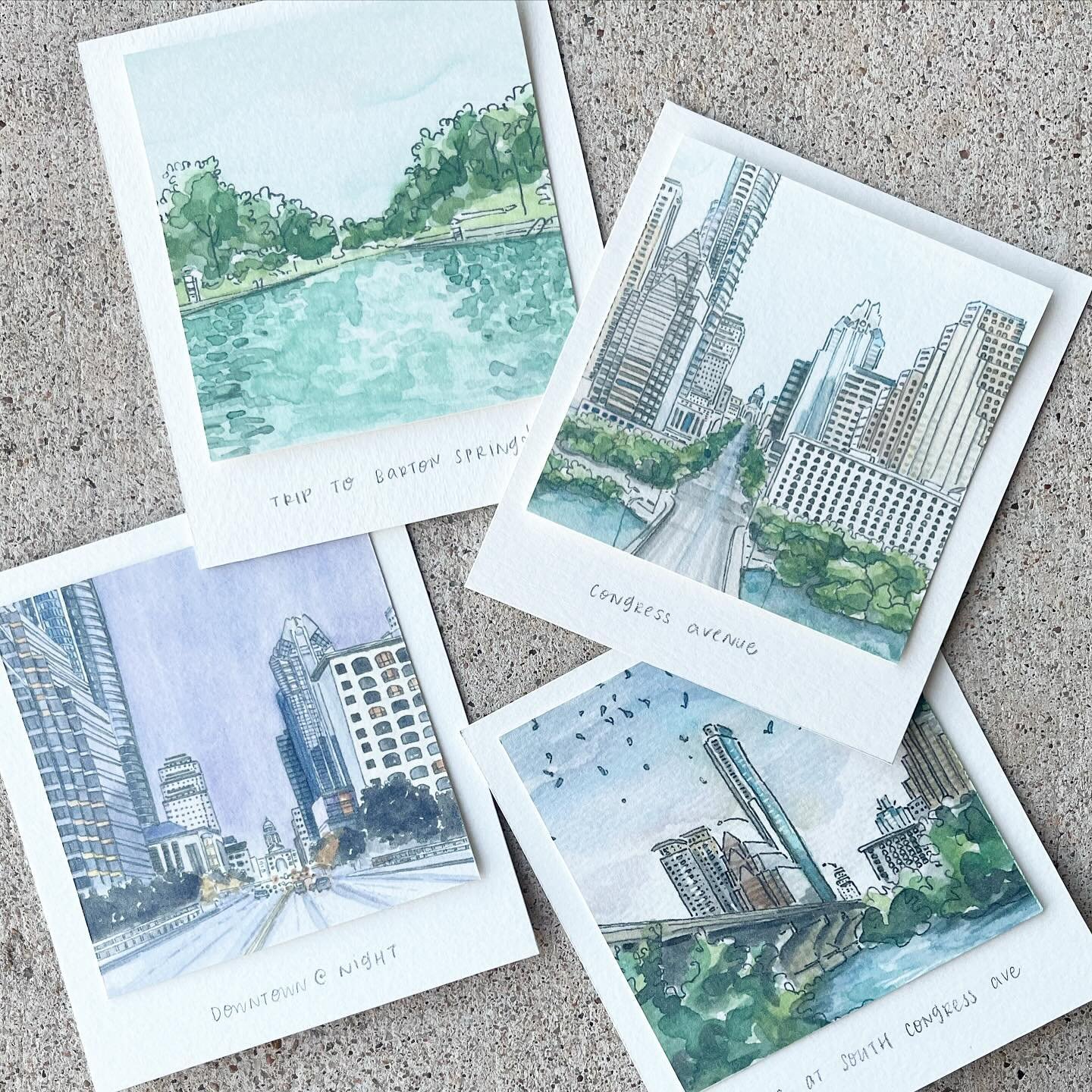 I made my own watercolor polaroid photos using scrap paper! I&rsquo;ve been trying to make things with the leftover scraps after cutting down my paper ✨