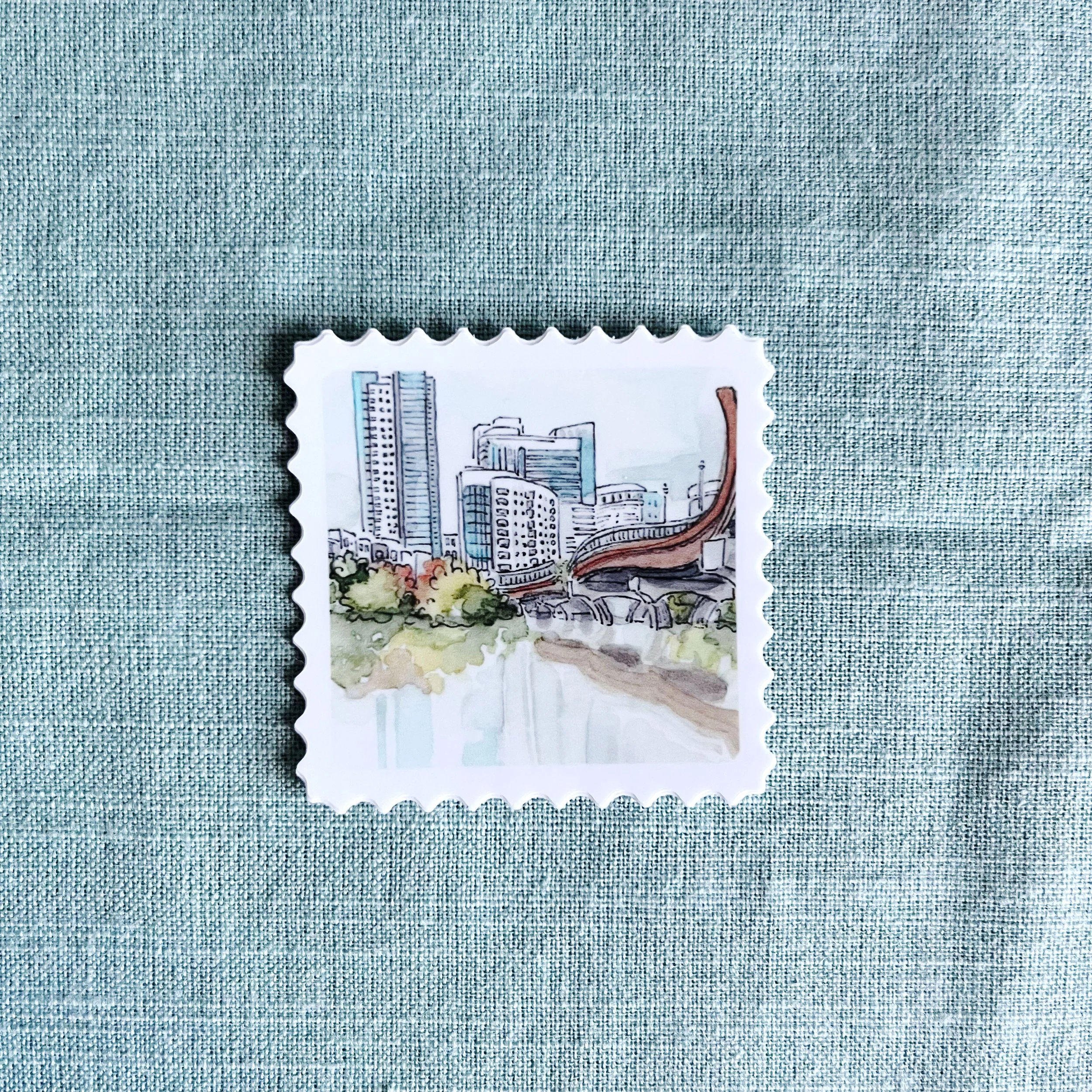 walking bridge stamp sticker.JPG