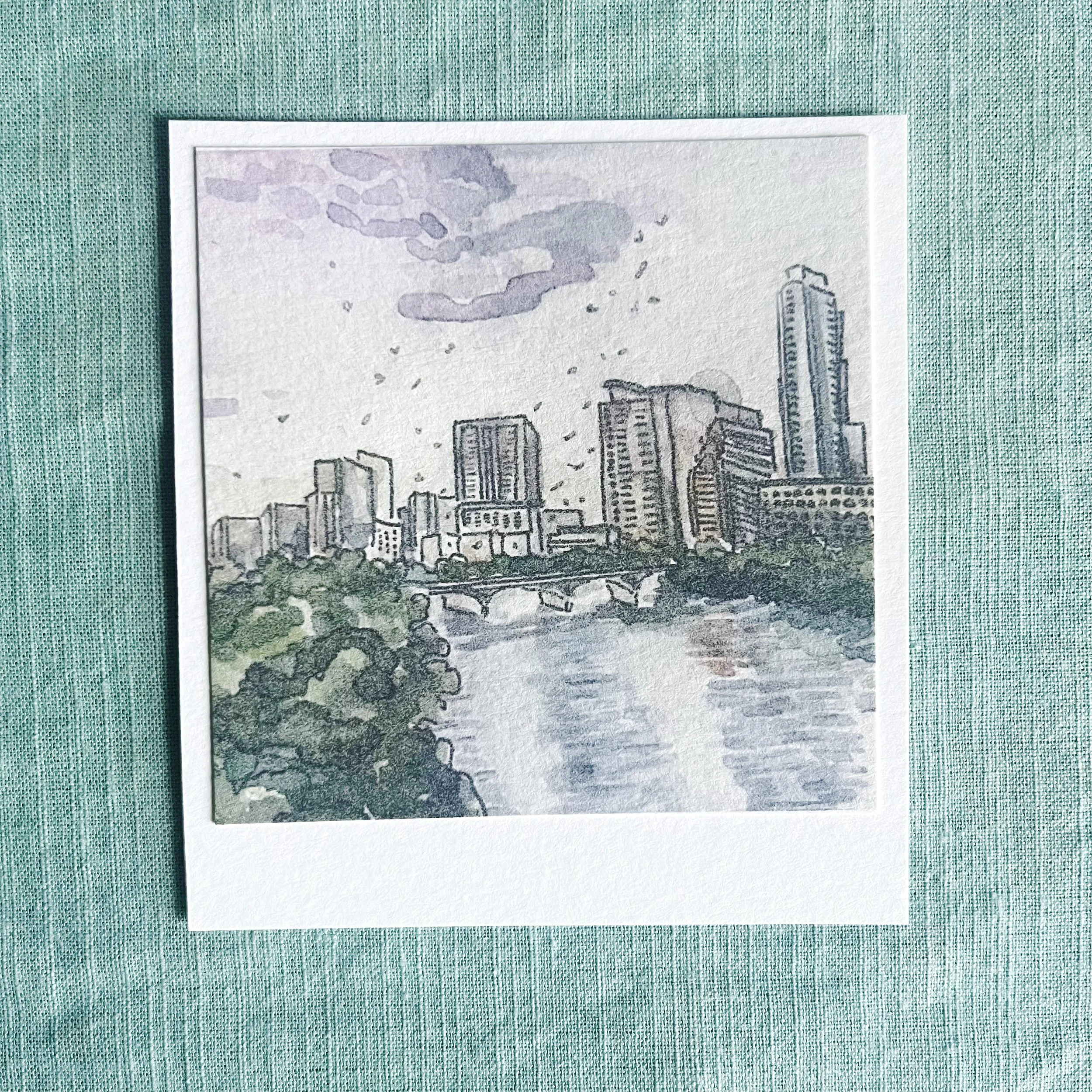 Polaroid Art Print - Downtown Bats