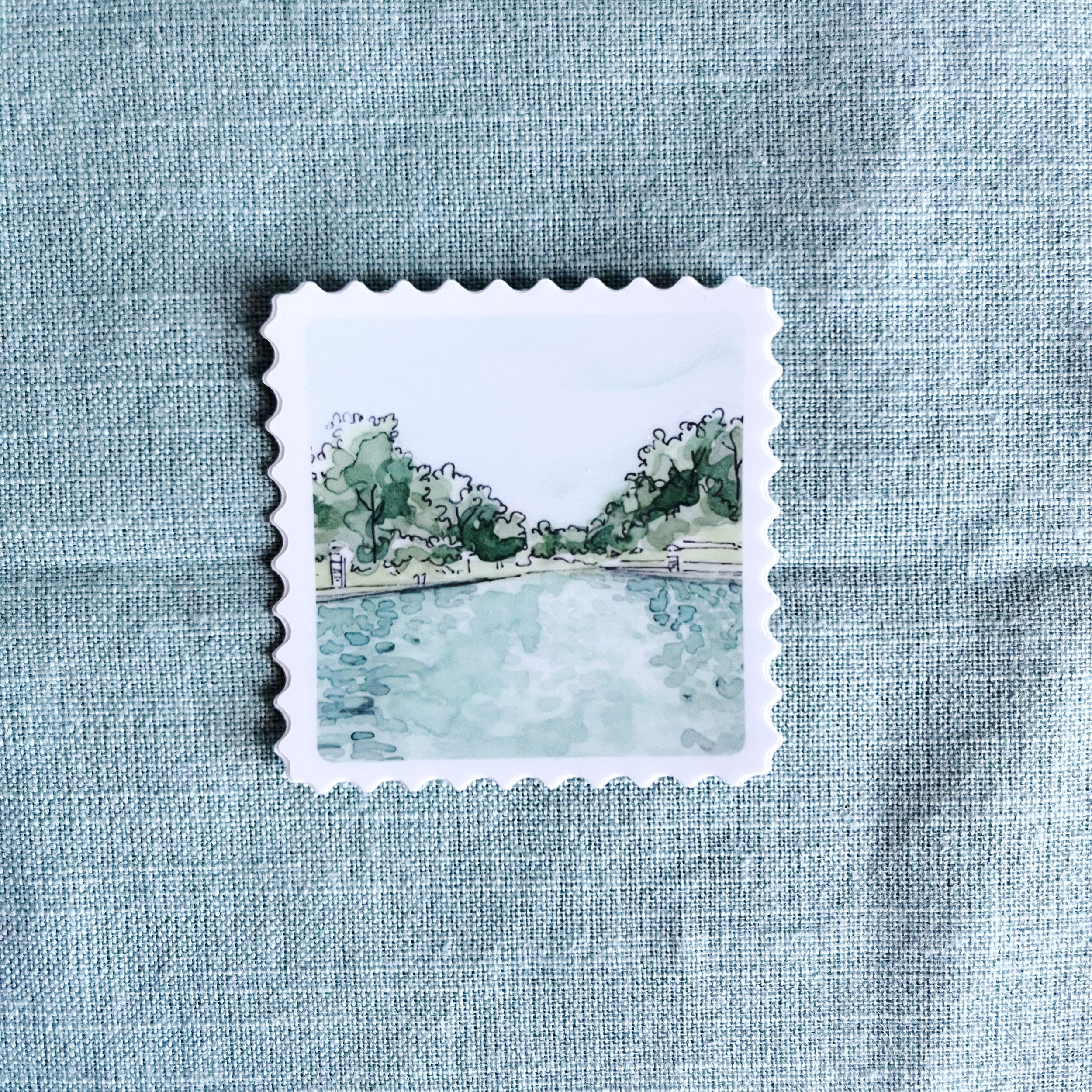 Sticker Barton Springs Stamp