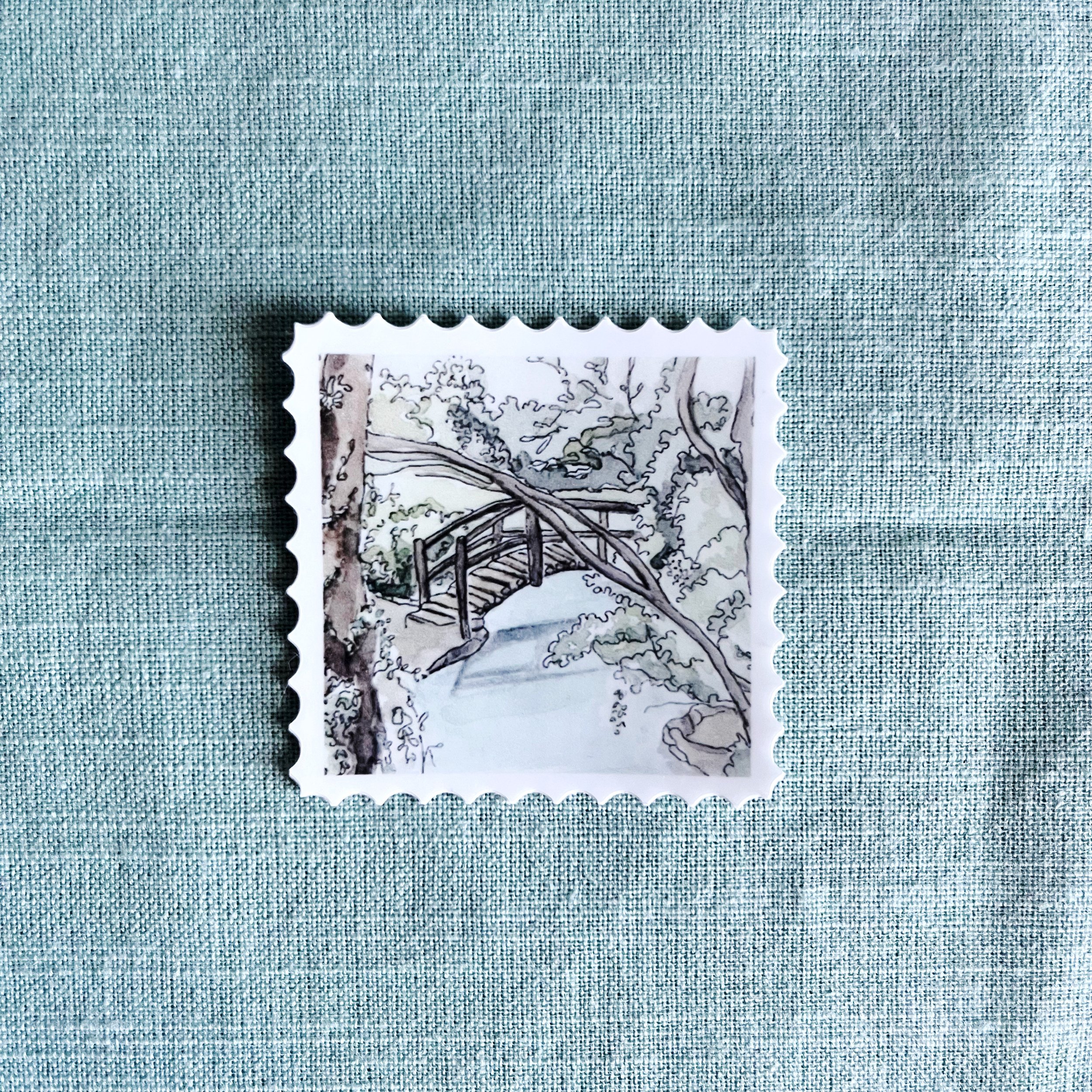 Sticker Zilker Botanical Garden Stamp