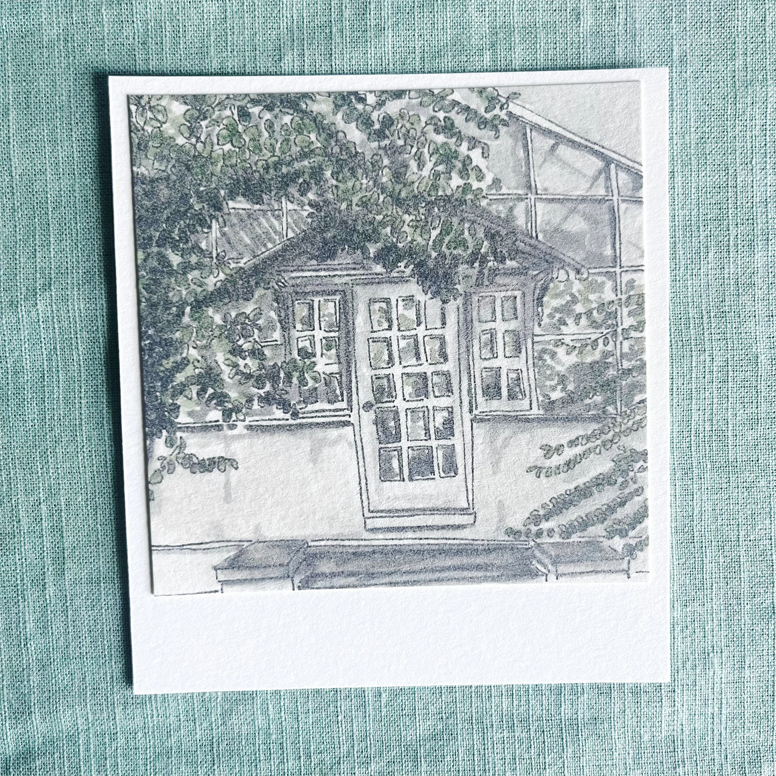 Polaroid Art Print - UT Greenhouse