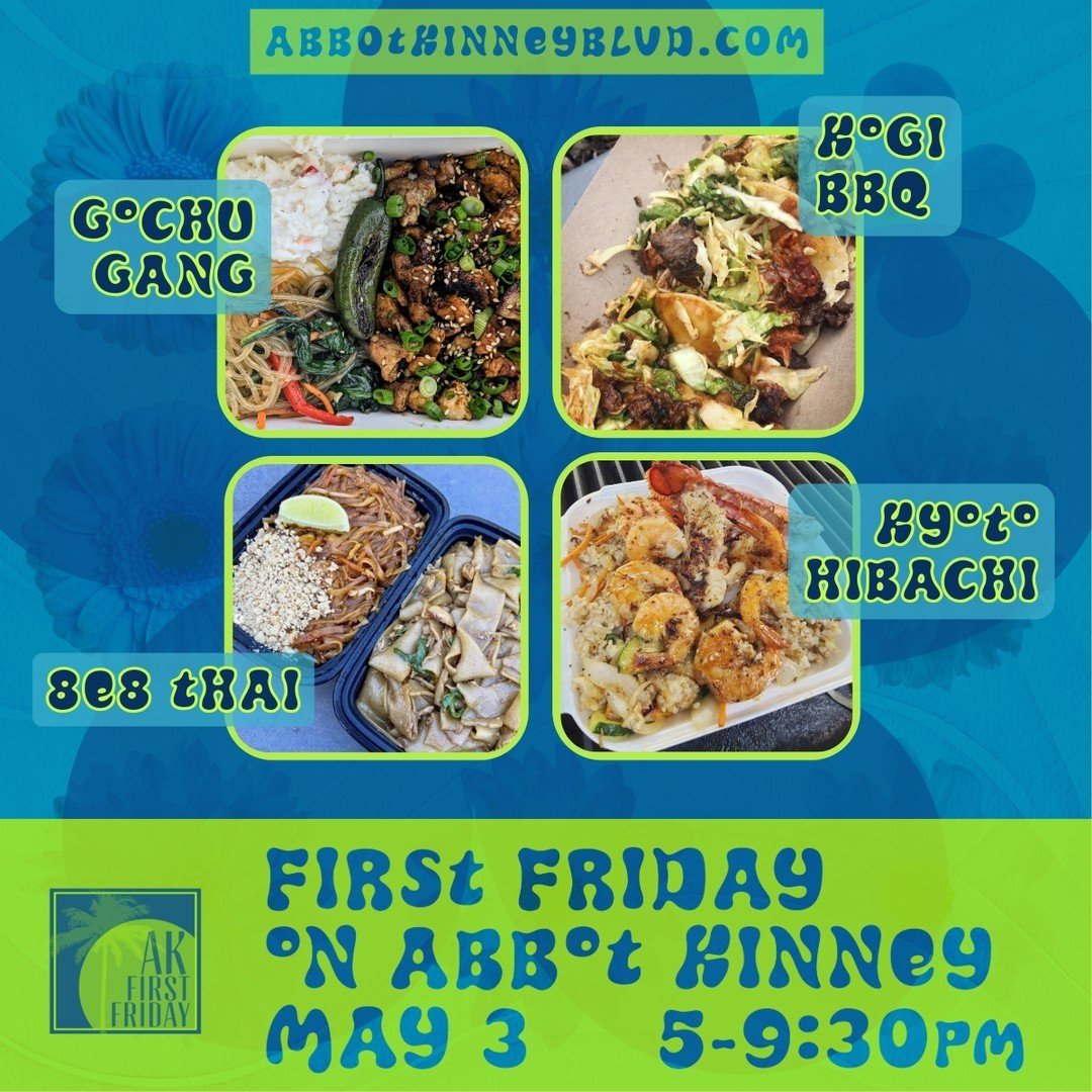 From what part of the world is your favorite cuisine? You'll probably find it represented at First Friday. And many others to try too - maybe you'll find a new favorite! 
-----
@8e8thaistreetfood @gochugangbbq kogibbq kyotohibachiusa